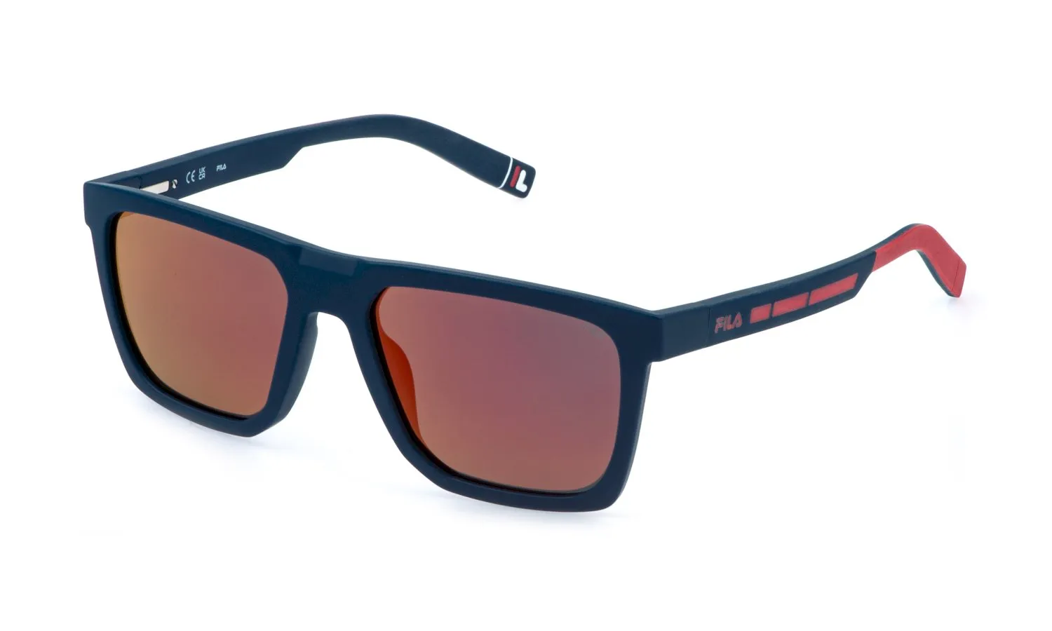 Fila SFIB05 6QSP Occhiali da sole Iniettato Blu Verde Squadrata Normale Multistrato - immagine 1
