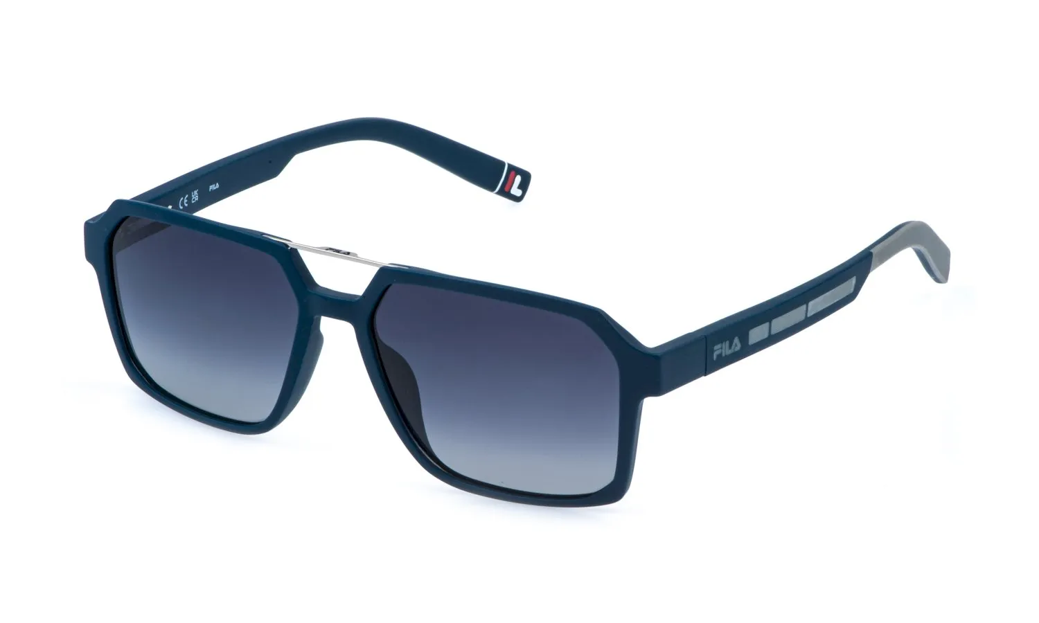 Fila SFIB04 6QSP Occhiali da sole Iniettato Blu Fumo Geometrica Sfumato - immagine 1