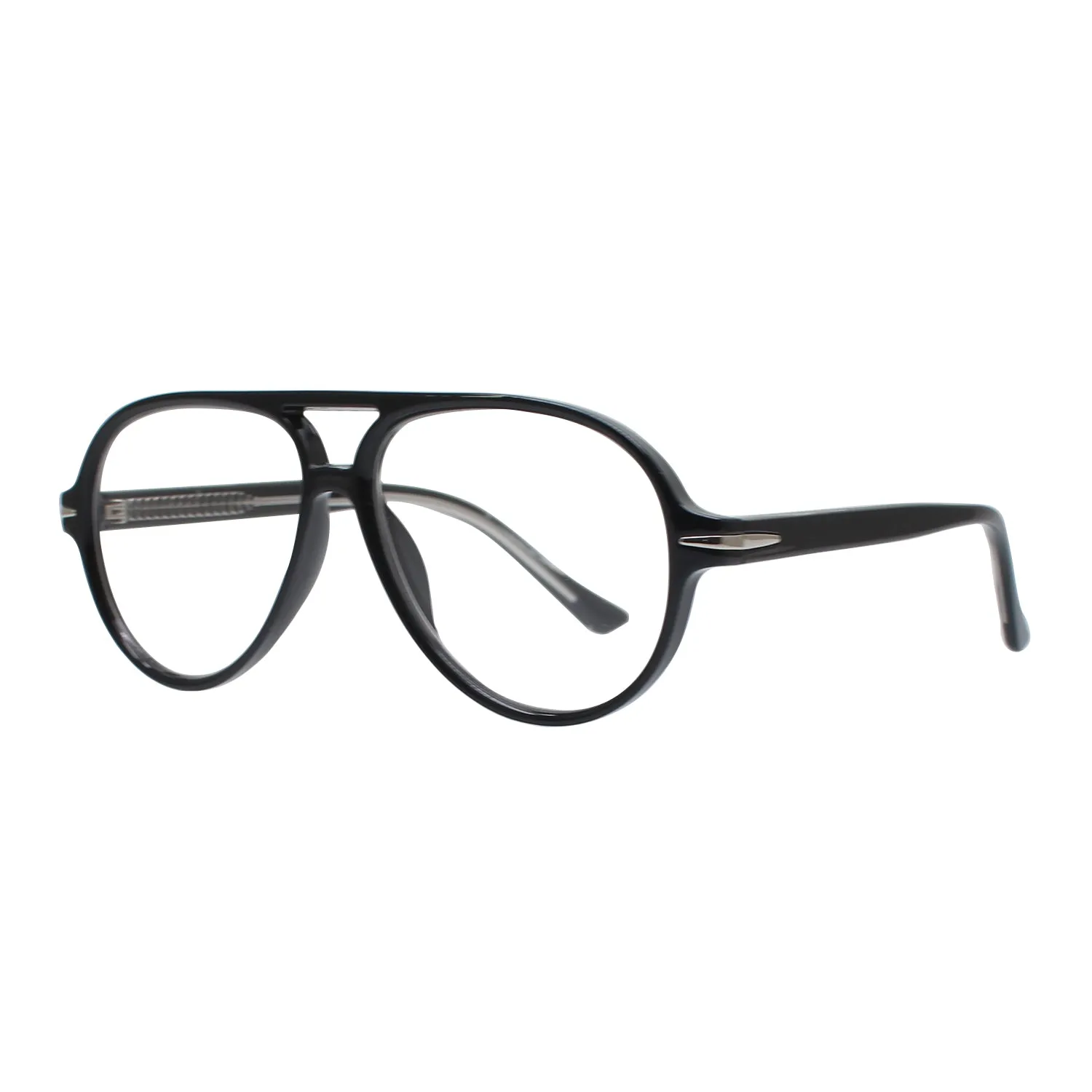Vitallite Unisex MOD. 542 Occhiali da lettura Acetato Nero Pilot - immagine 1