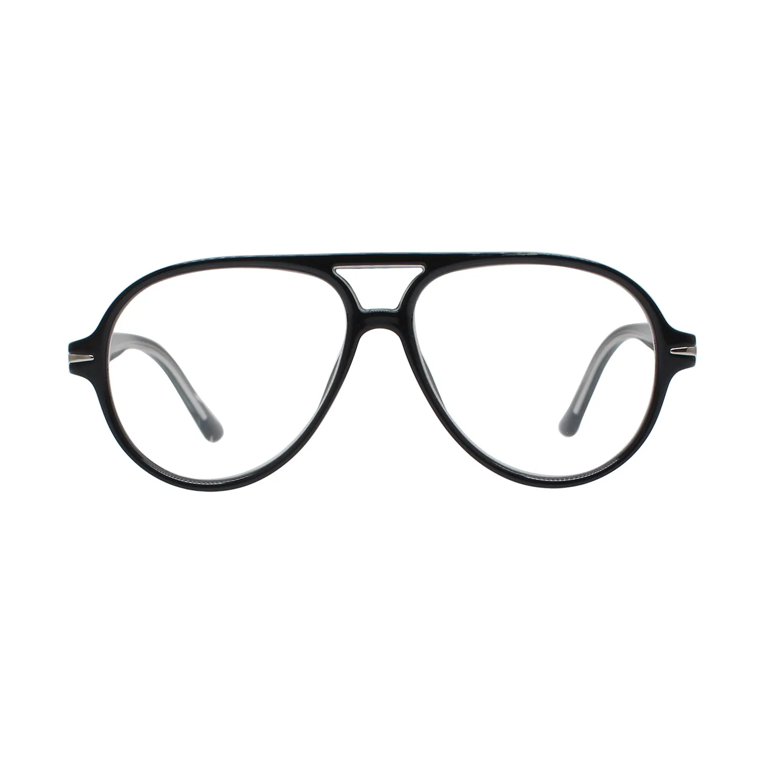 Vitallite Unisex MOD. 542 Occhiali da lettura Acetato Nero Pilot - immagine 2