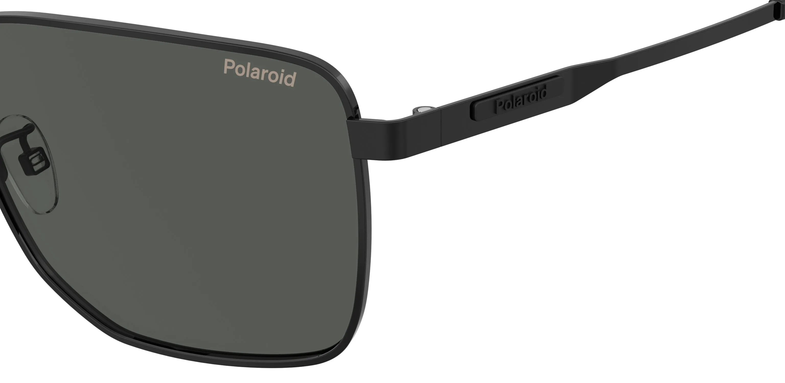 Polaroid PLD 2143/G/S/XN 807/M9 Occhiali da sole Metallo Nero Grigio Squadrata Polarizzata - immagine 4