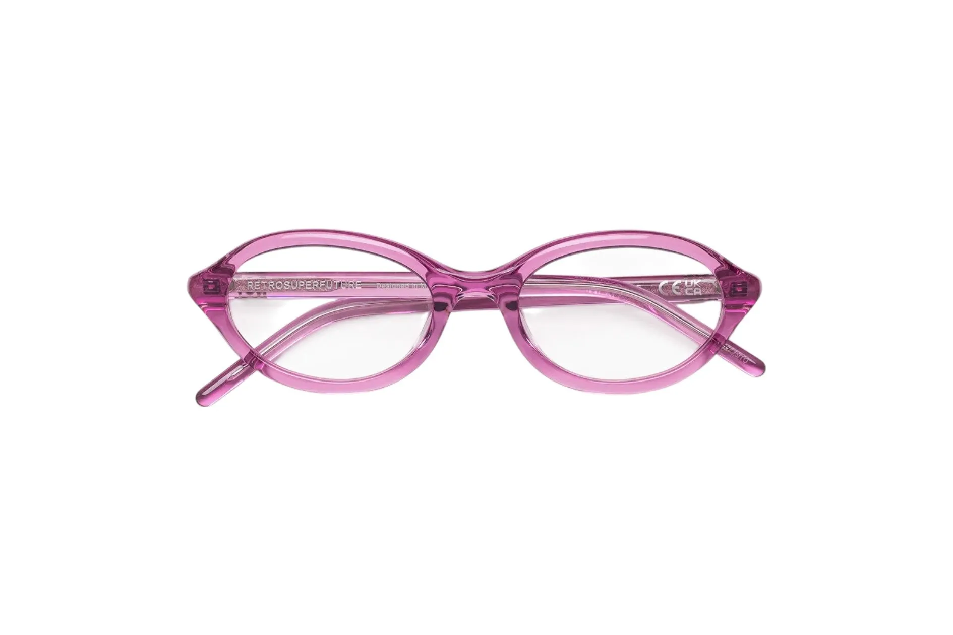 Retrosuperfuture 2IX NUMERO 145 CARAMELLA Montature da vista Acetato Rosa Geometrica - immagine 2