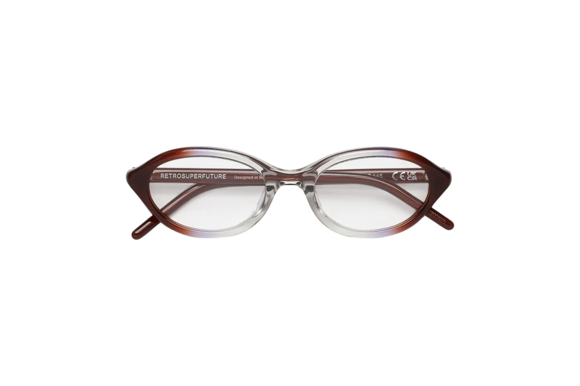 Retrosuperfuture CMF NUMERO 145 SIDE FADE Montature da vista Acetato Bordeaux Geometrica - immagine 2