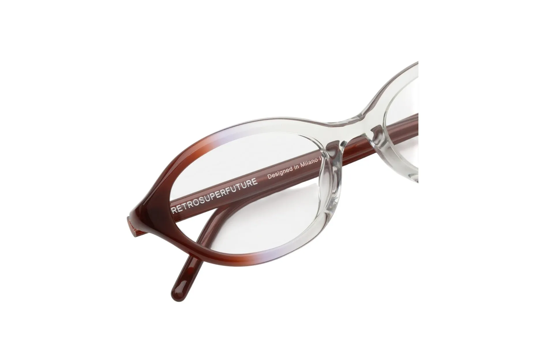 Retrosuperfuture CMF NUMERO 145 SIDE FADE Montature da vista Acetato Bordeaux Geometrica - immagine 3