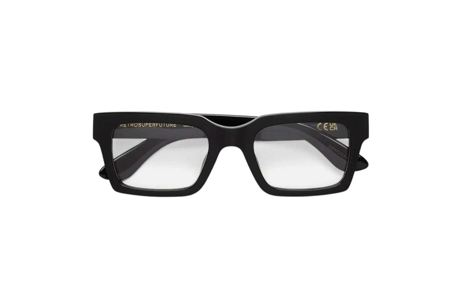 Retrosuperfuture ZEF NUMERO 144 NERO Montature da vista Acetato Nero Squadrata - immagine 2