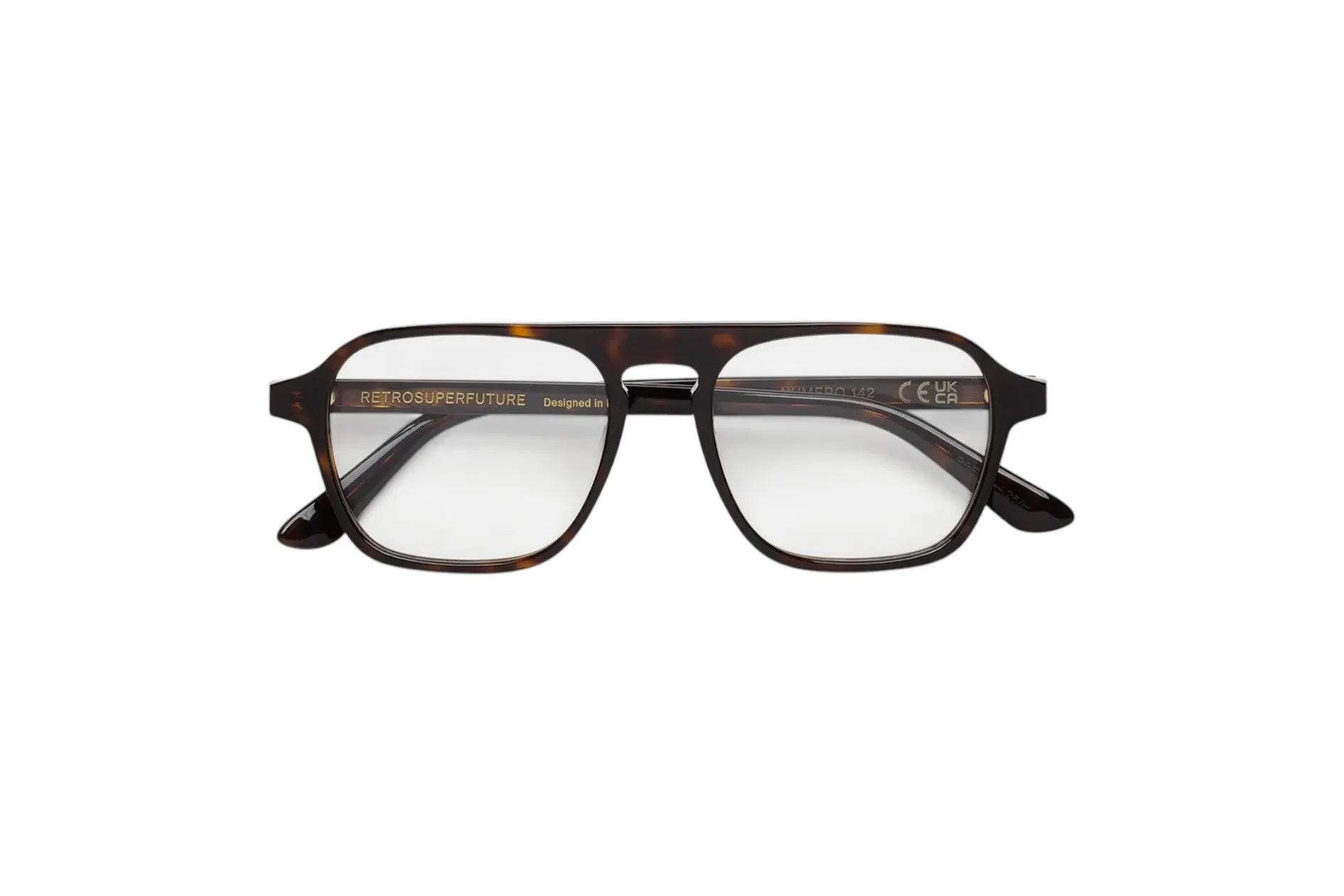 Retrosuperfuture P8E NUMERO 142 HAVANA Montature da vista Acetato Havana Squadrata - immagine 2