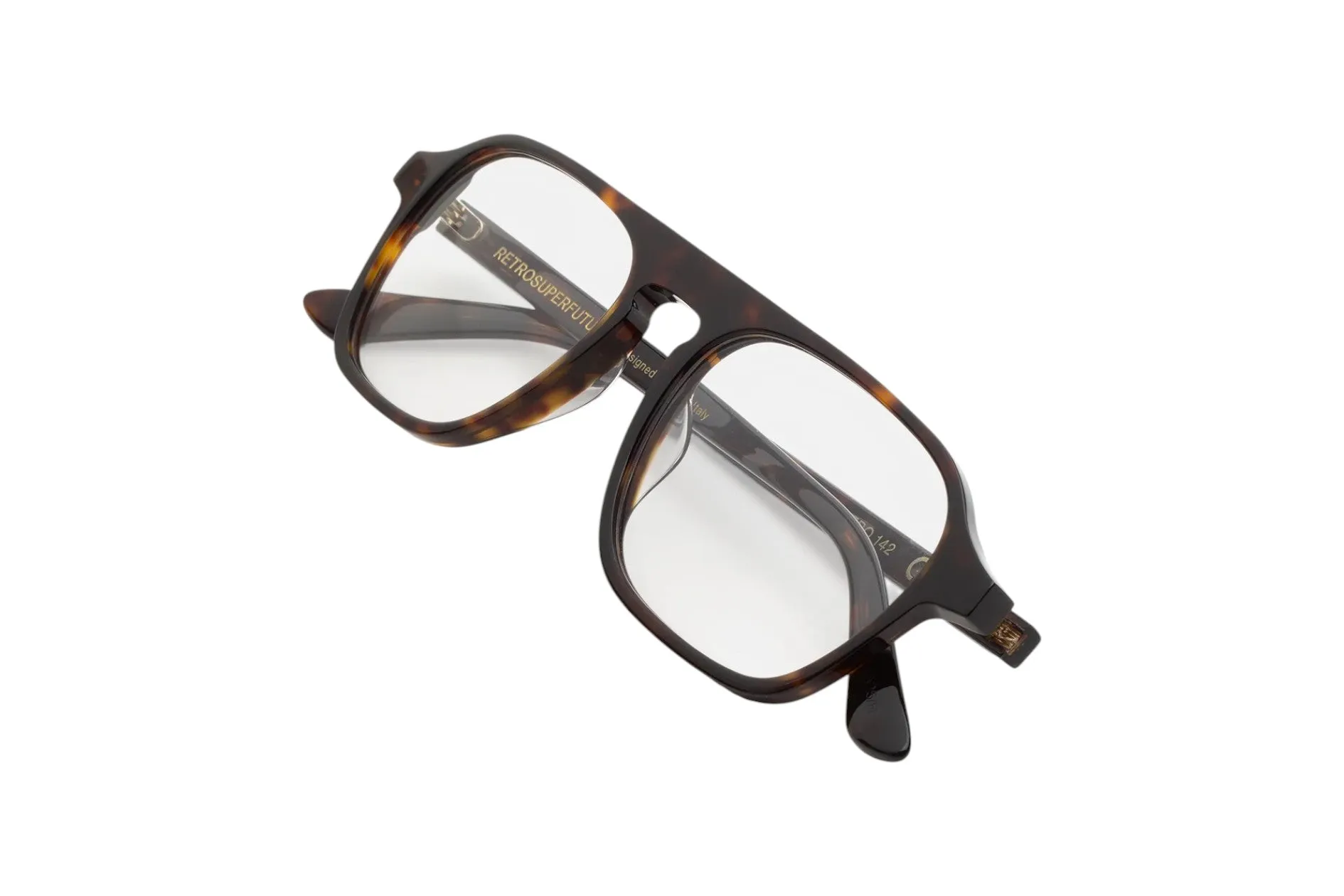 Retrosuperfuture P8E NUMERO 142 HAVANA Montature da vista Acetato Havana Squadrata - immagine 3
