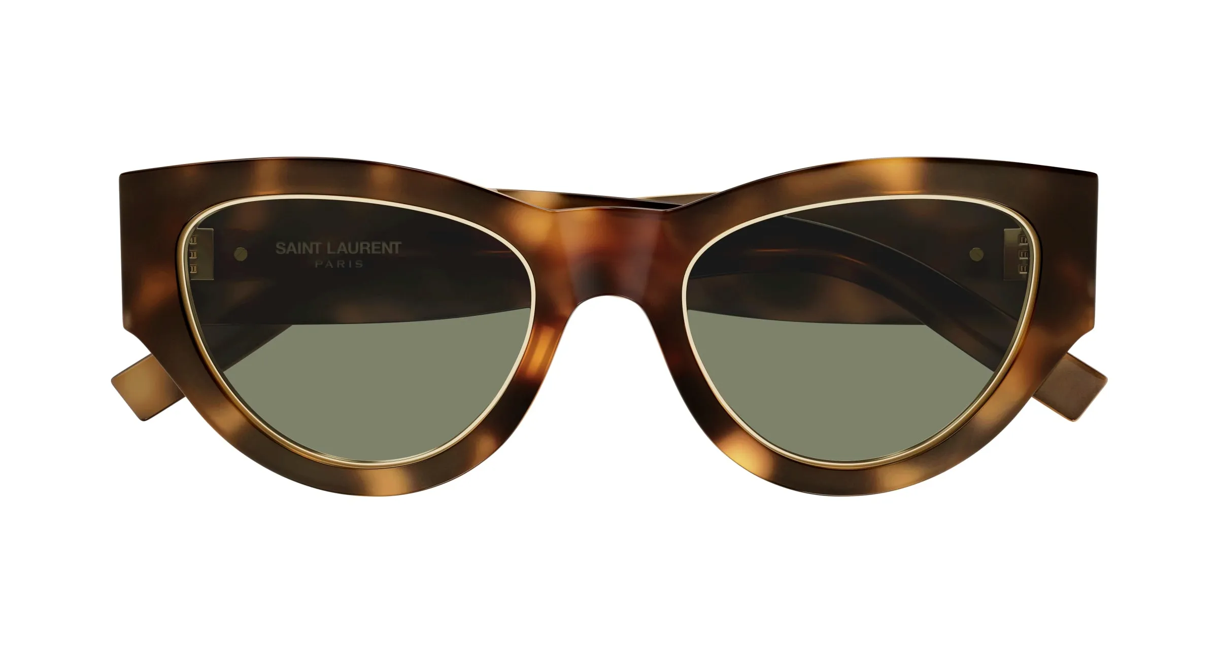 SAINT LAURENT SL M94 RIM 001 Occhiali da sole Acetato Havana Verde Cat Eye - immagine 2