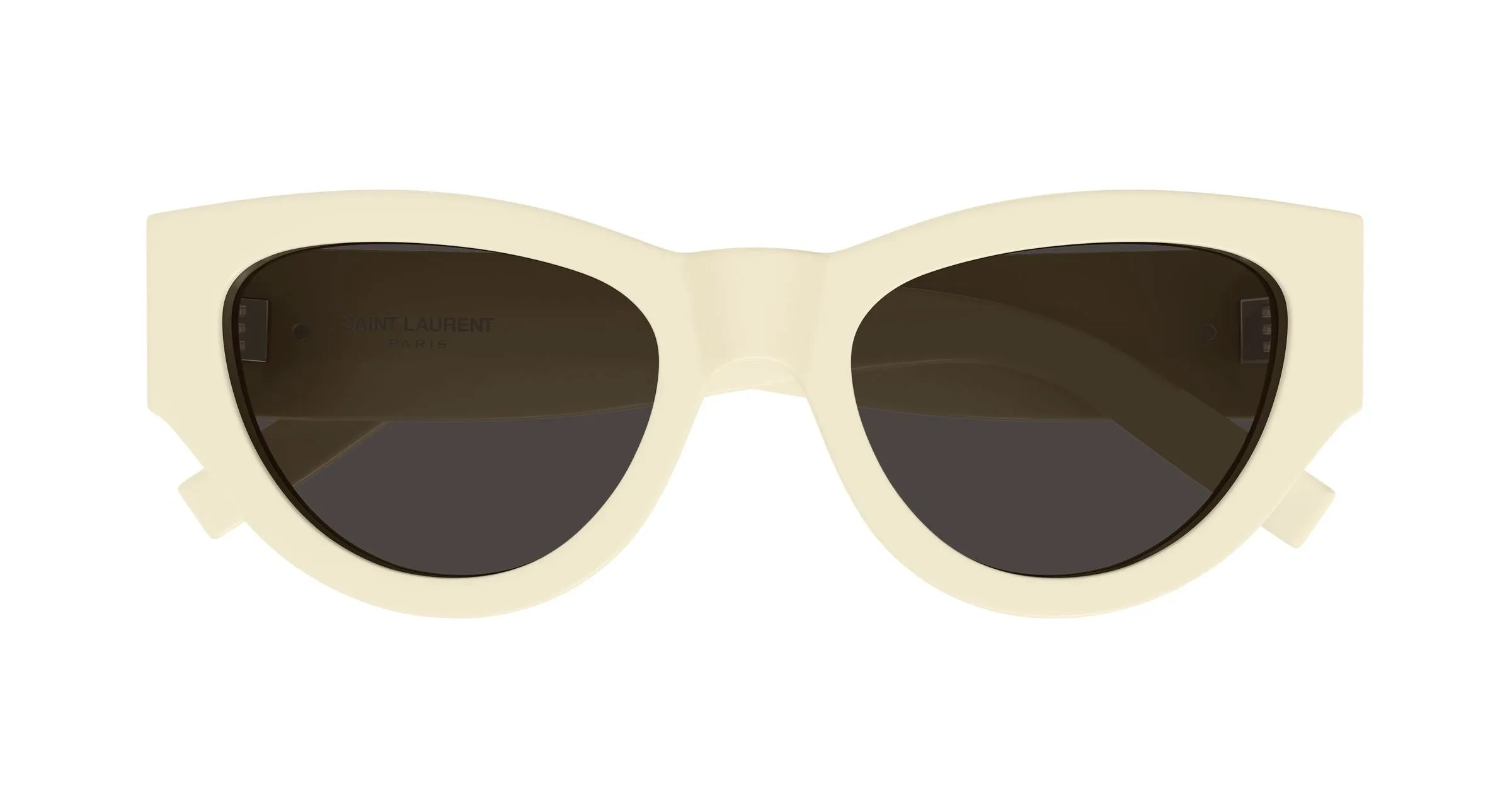 SAINT LAURENT SL M94 012 Occhiali da sole Acetato Avorio Nero Cat Eye - immagine 2