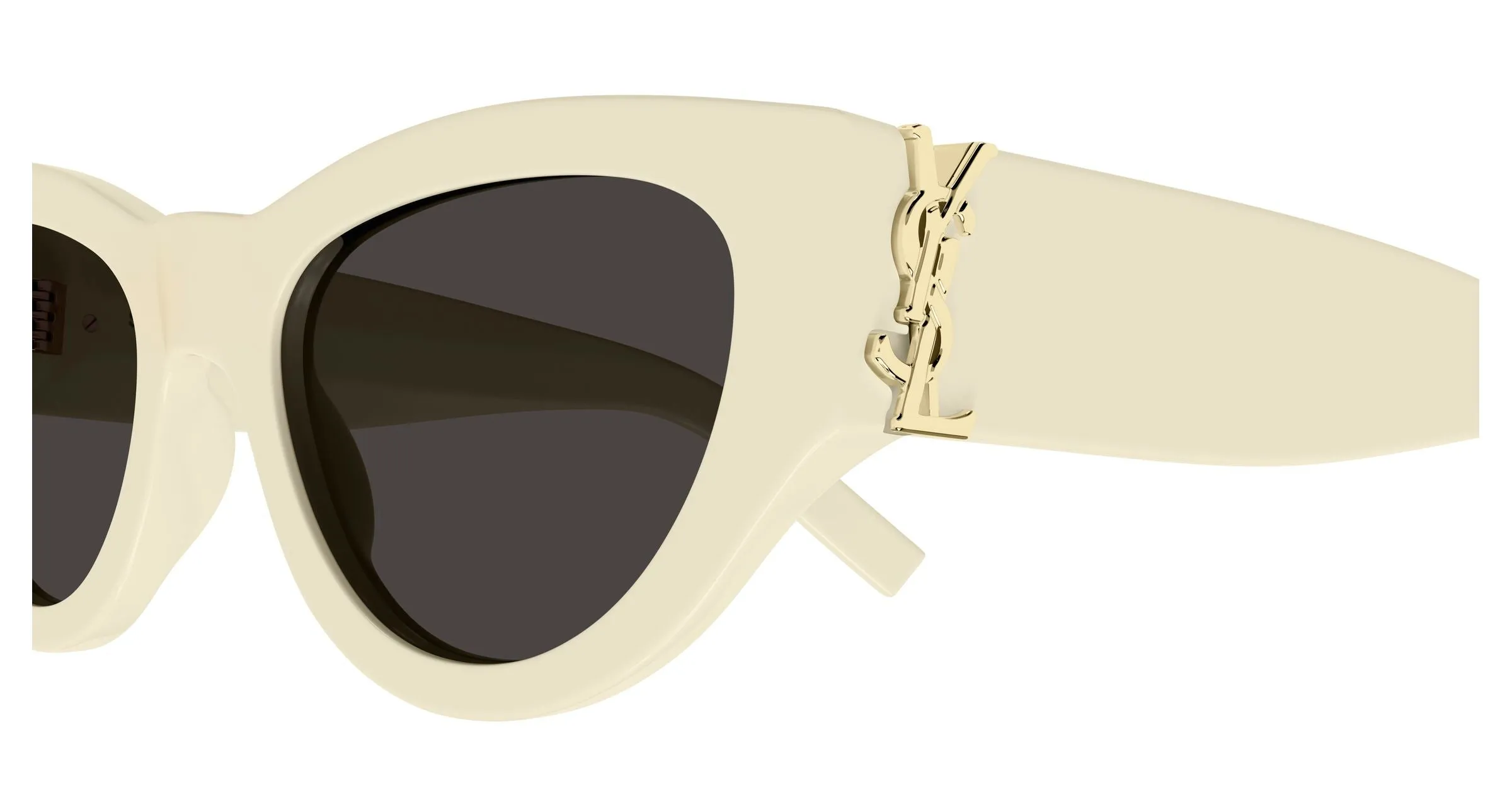 SAINT LAURENT SL M94 012 Occhiali da sole Acetato Avorio Nero Cat Eye - immagine 3