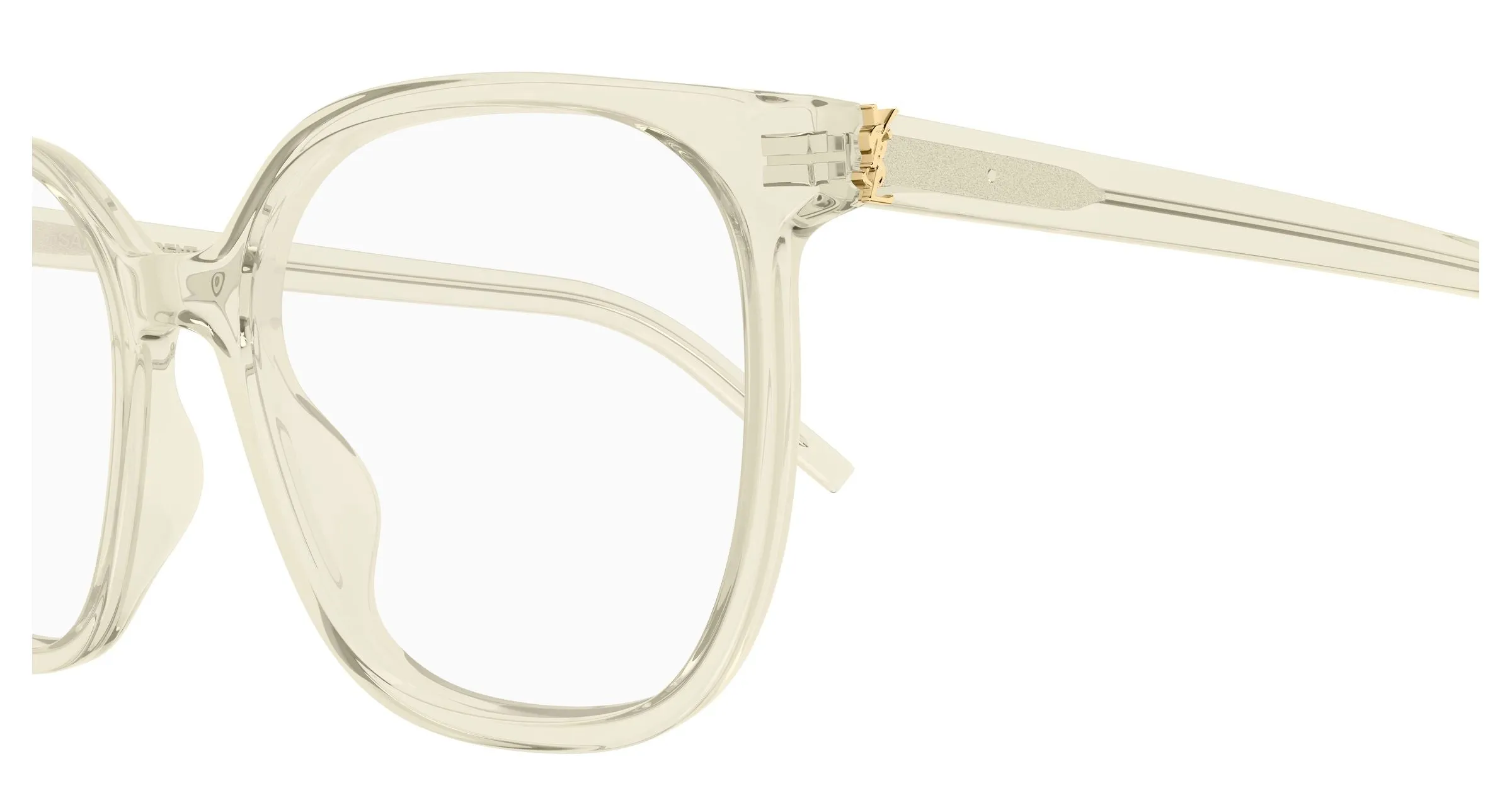 SAINT LAURENT SL M155 004 Montature da vista Acetato Giallo Trasparente Cat Eye ["Antiriflesso"] - immagine 3