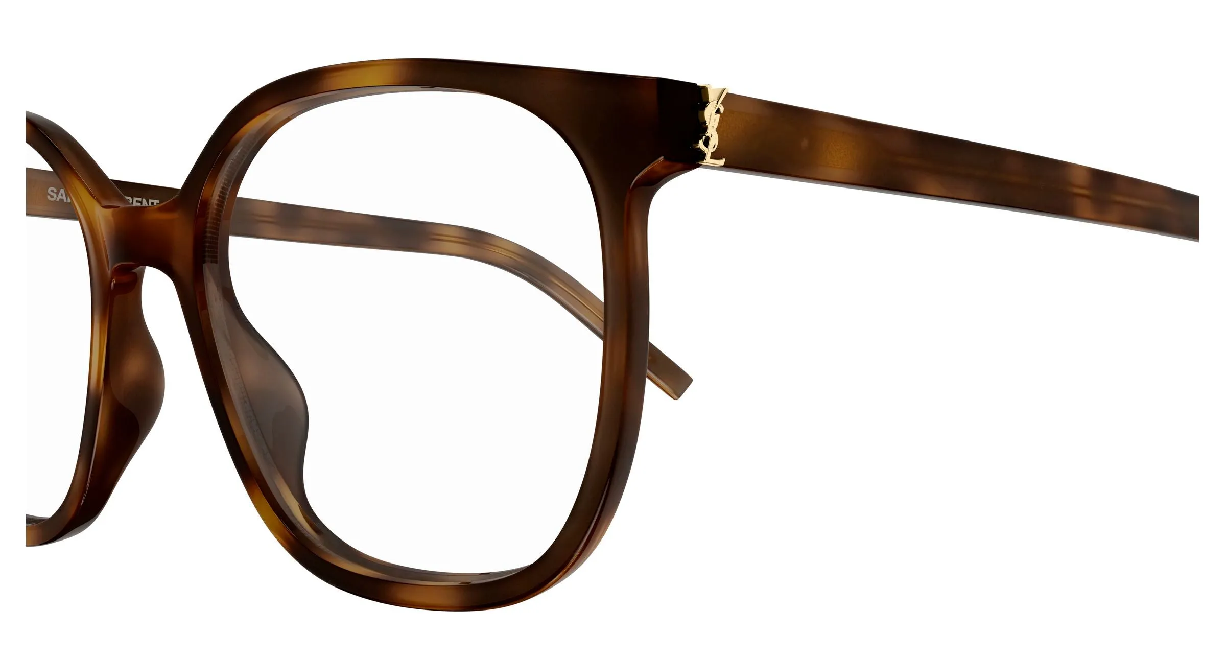SAINT LAURENT SL M155 003 Montature da vista Acetato Havana Trasparente Cat Eye ["Antiriflesso"] - immagine 3