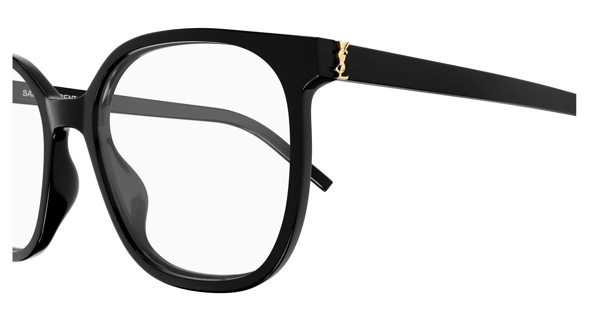 SAINT LAURENT SL M155 001 Montature da vista Acetato Nero Trasparente Cat Eye ["Antiriflesso"] - immagine 3