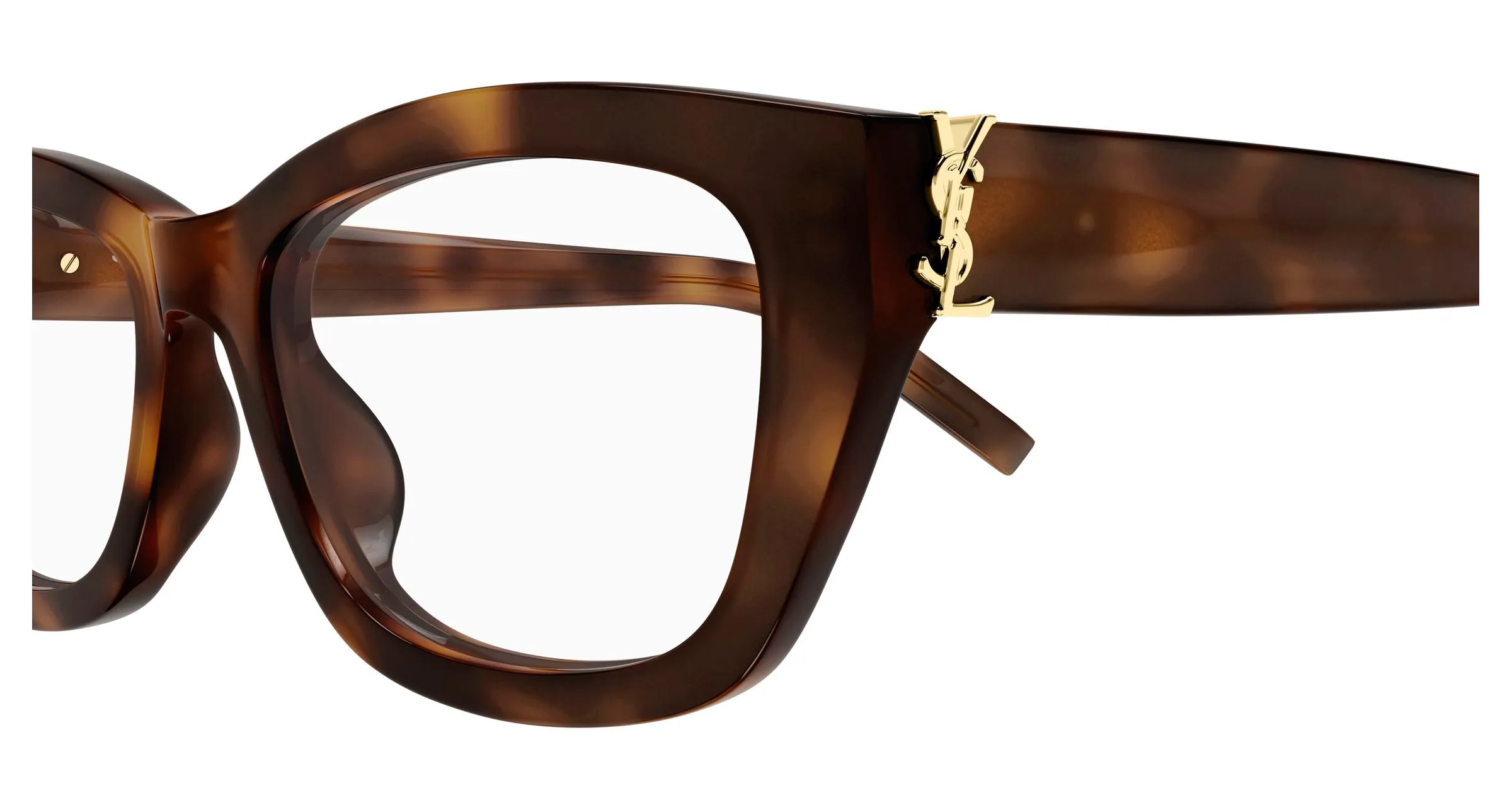 SAINT LAURENT SL M153 OPT 003 Montature da vista Acetato Havana Trasparente Cat Eye ["Antiriflesso"] - immagine 3