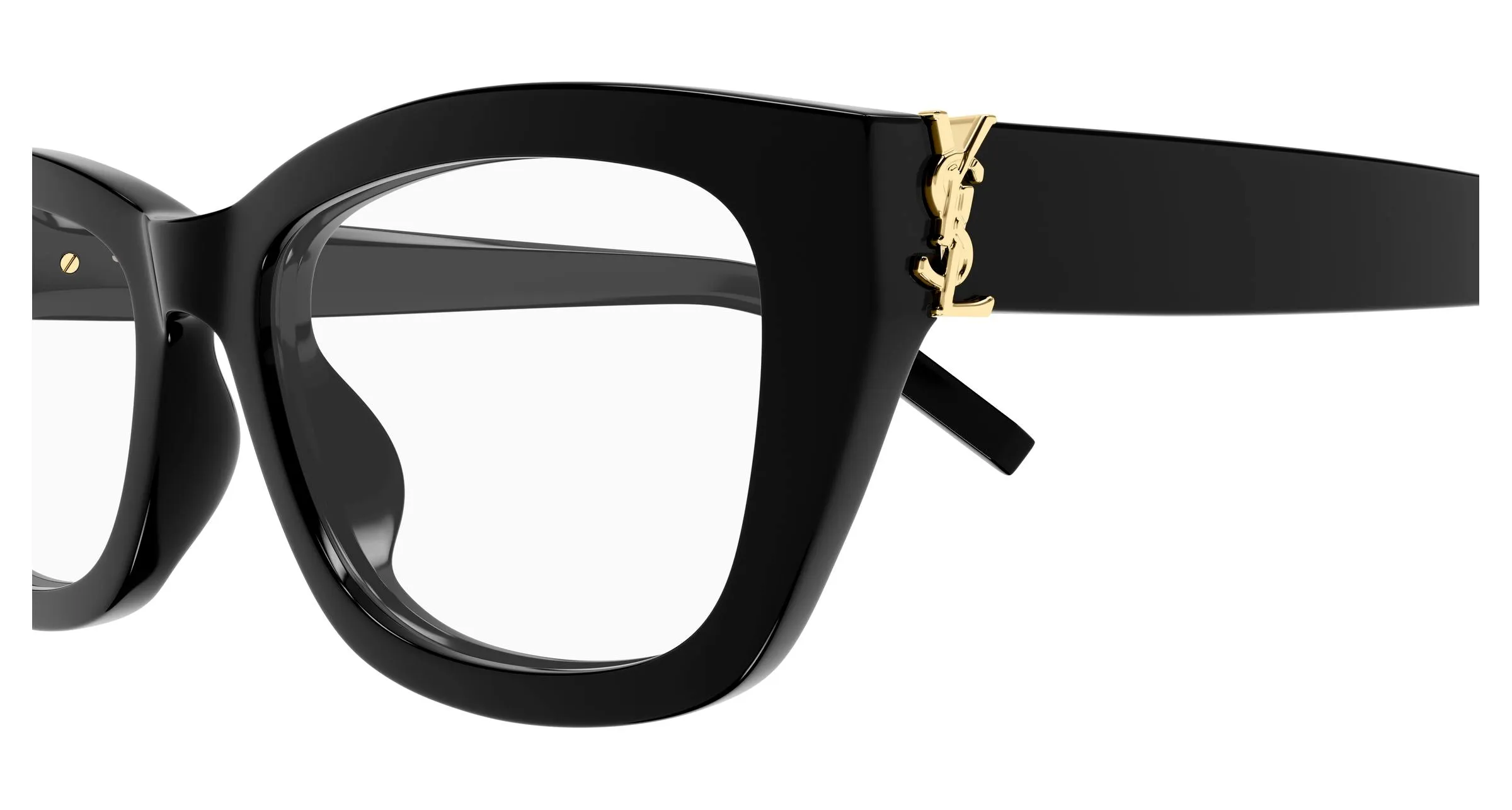 SAINT LAURENT SL M153 OPT 001 Montature da vista Acetato Nero Trasparente Cat Eye ["Antiriflesso"] - immagine 3