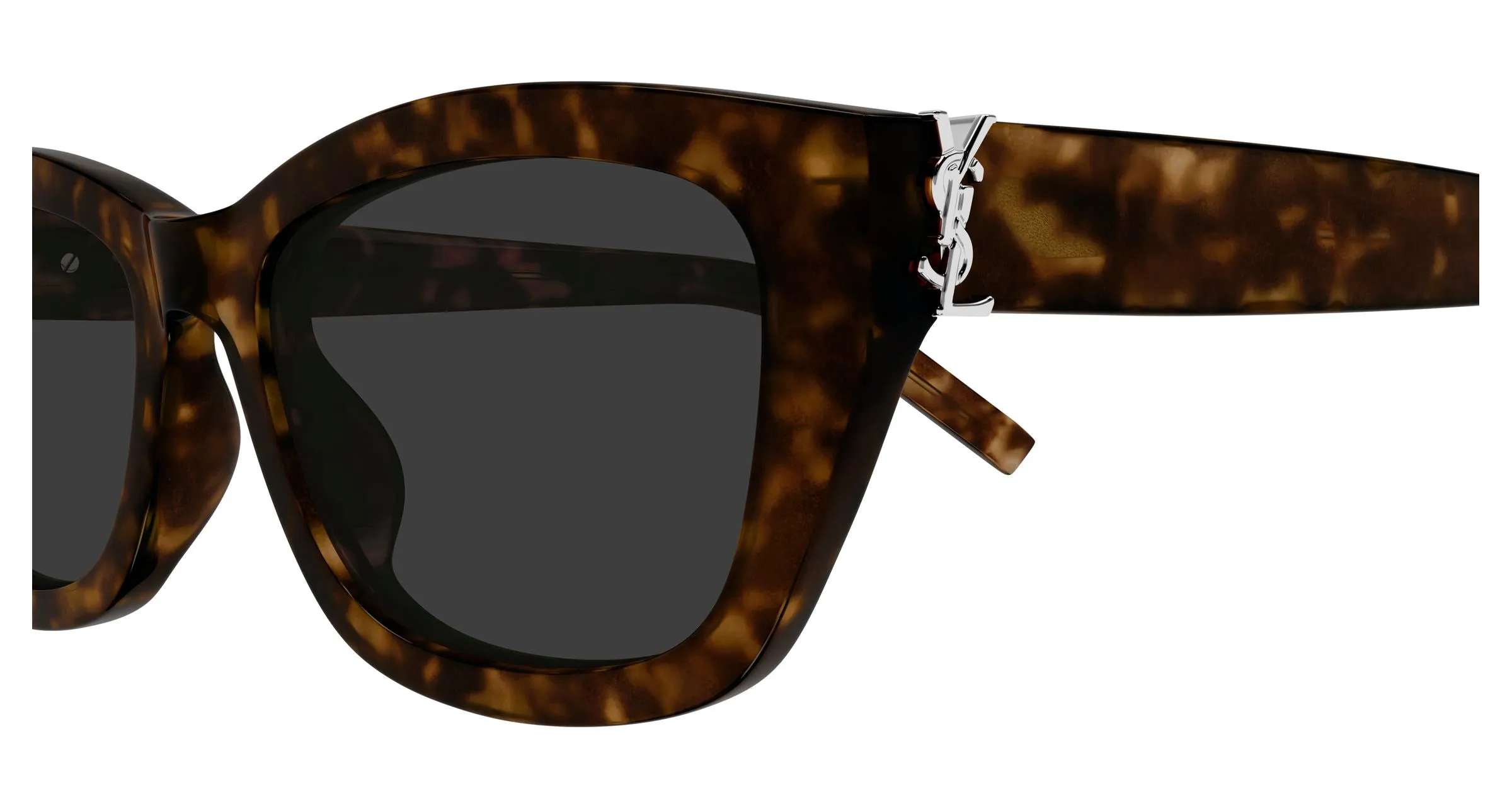 SAINT LAURENT SL M153 002 Occhiali da sole Acetato Havana Grigio Squadrata - immagine 3