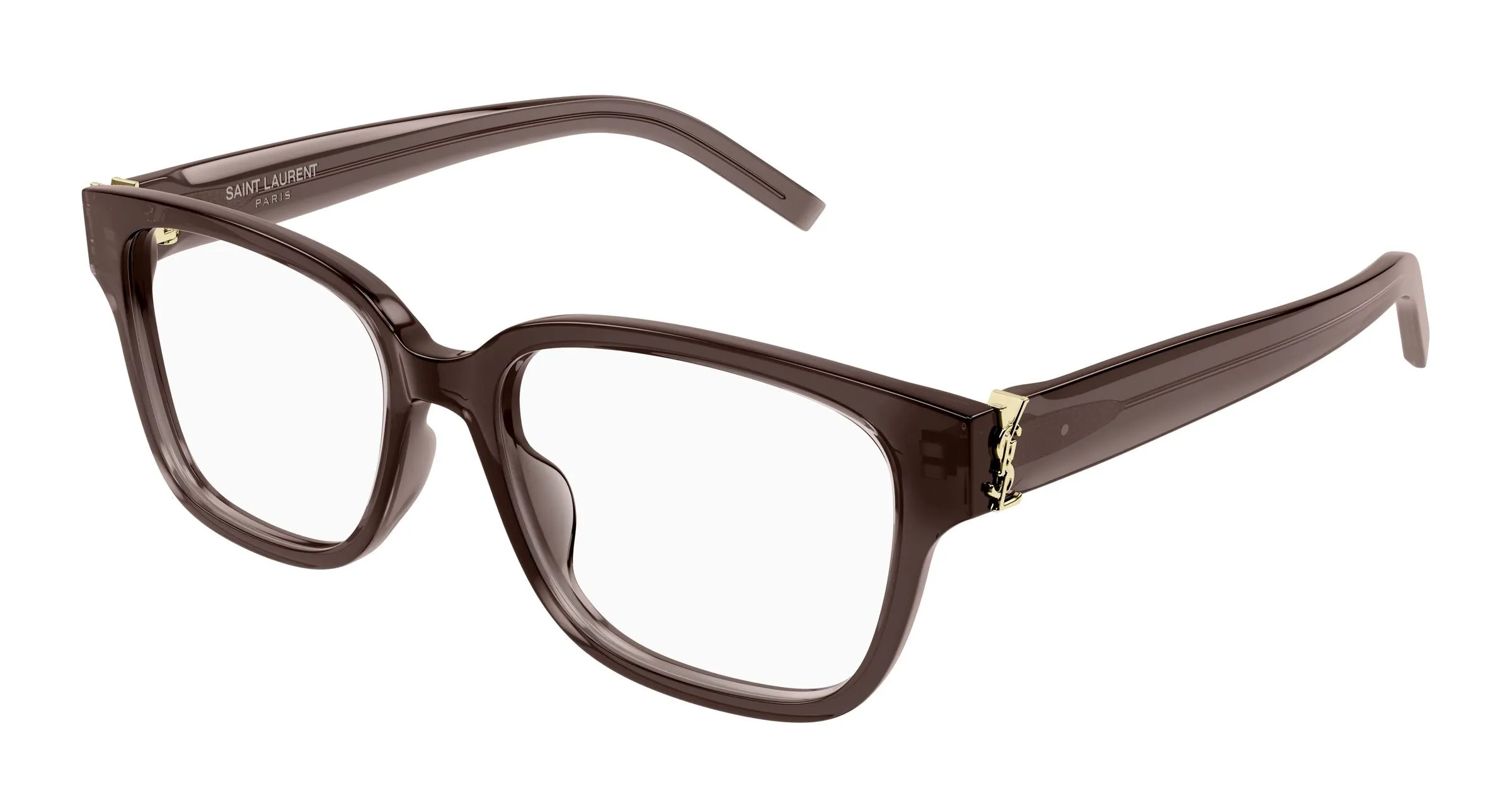 SAINT LAURENT SL M150 005 Montature da vista Acetato Marrone Trasparente Squadrata - immagine 1