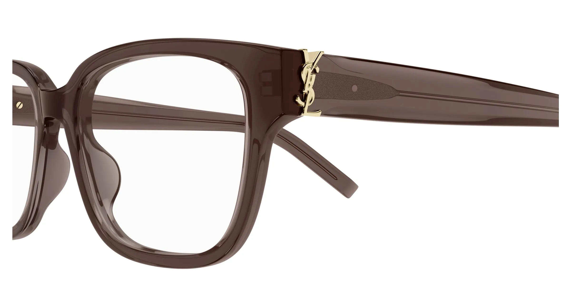 SAINT LAURENT SL M150 005 Montature da vista Acetato Marrone Trasparente Squadrata - immagine 3