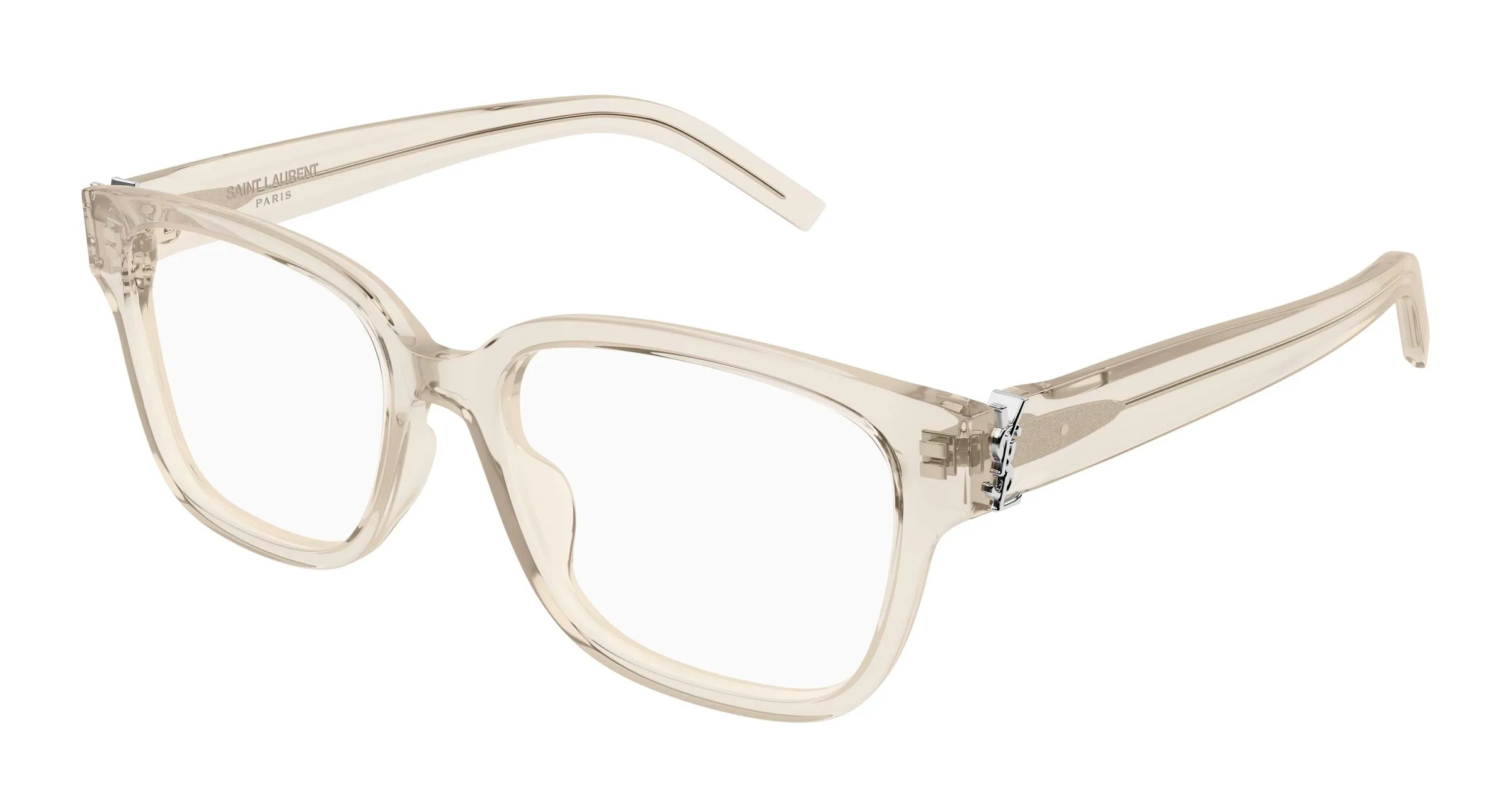 SAINT LAURENT SL M150 004 Montature da vista Acetato Beige Trasparente Squadrata - immagine 1