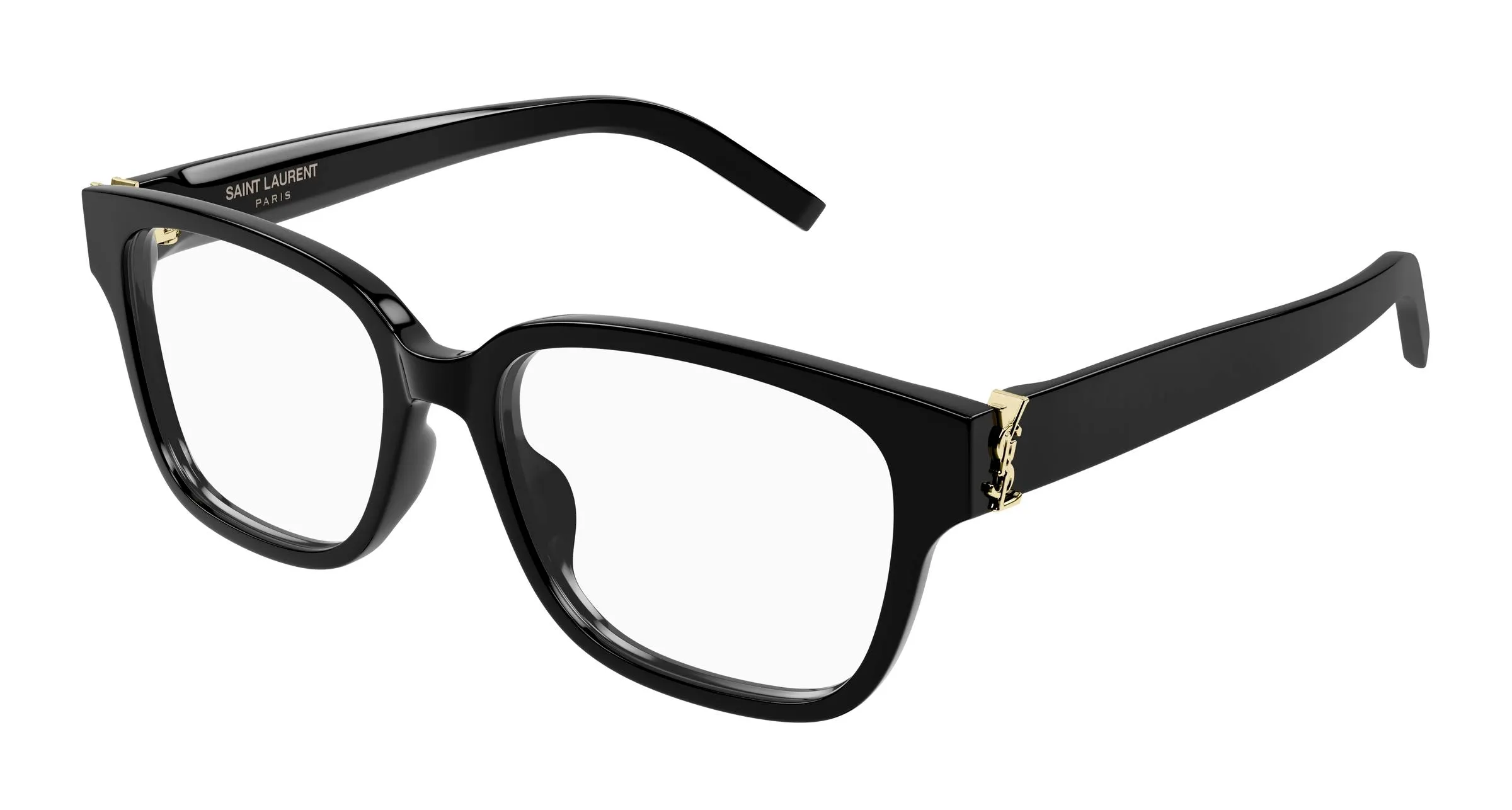 SAINT LAURENT SL M150 001 Montature da vista Acetato Nero Trasparente Squadrata - immagine 1