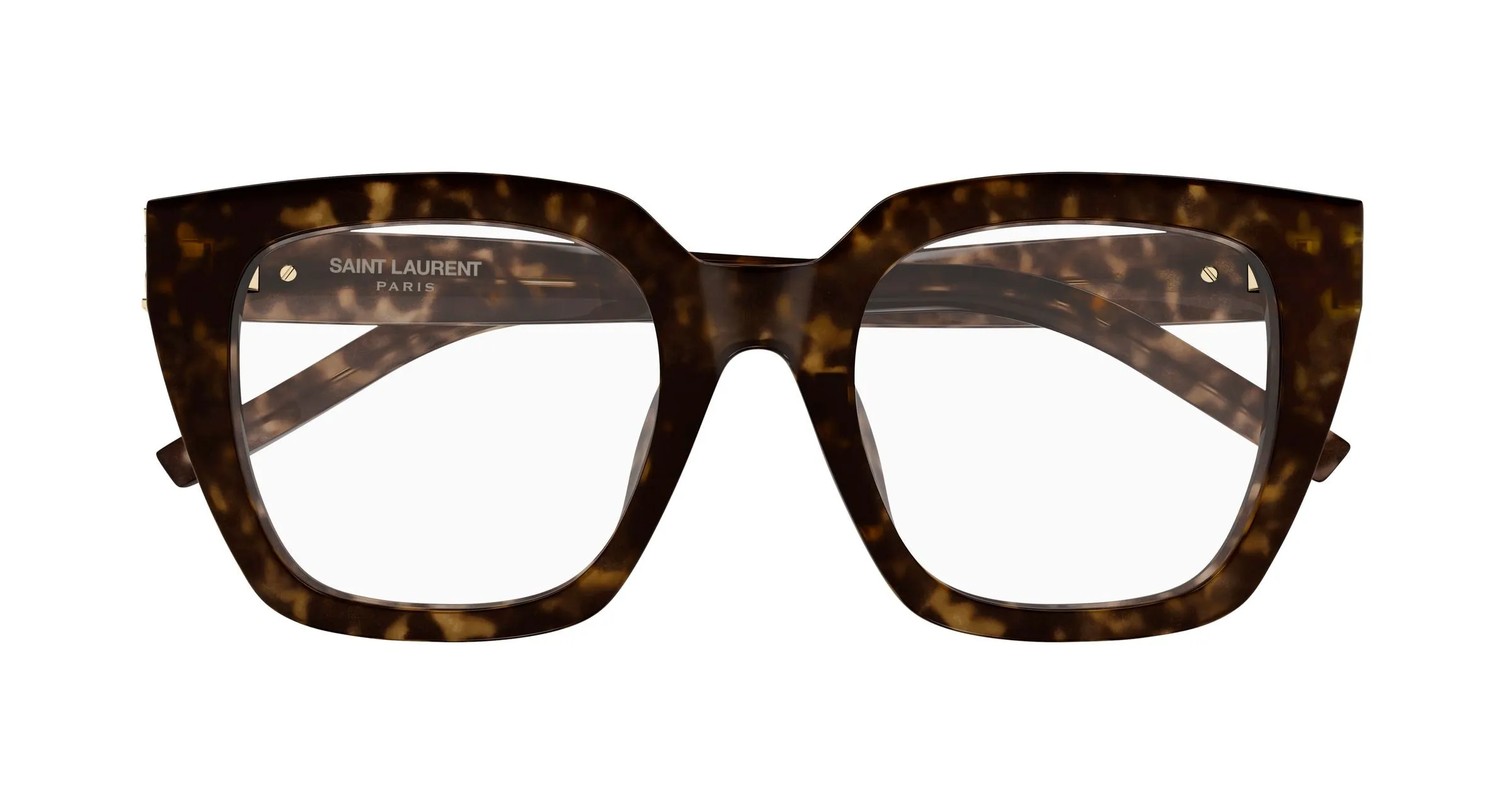 SAINT LAURENT SL M143 OPT 002 Montature da vista Acetato Havana Trasparente Cat Eye ["Antiriflesso"] - immagine 2