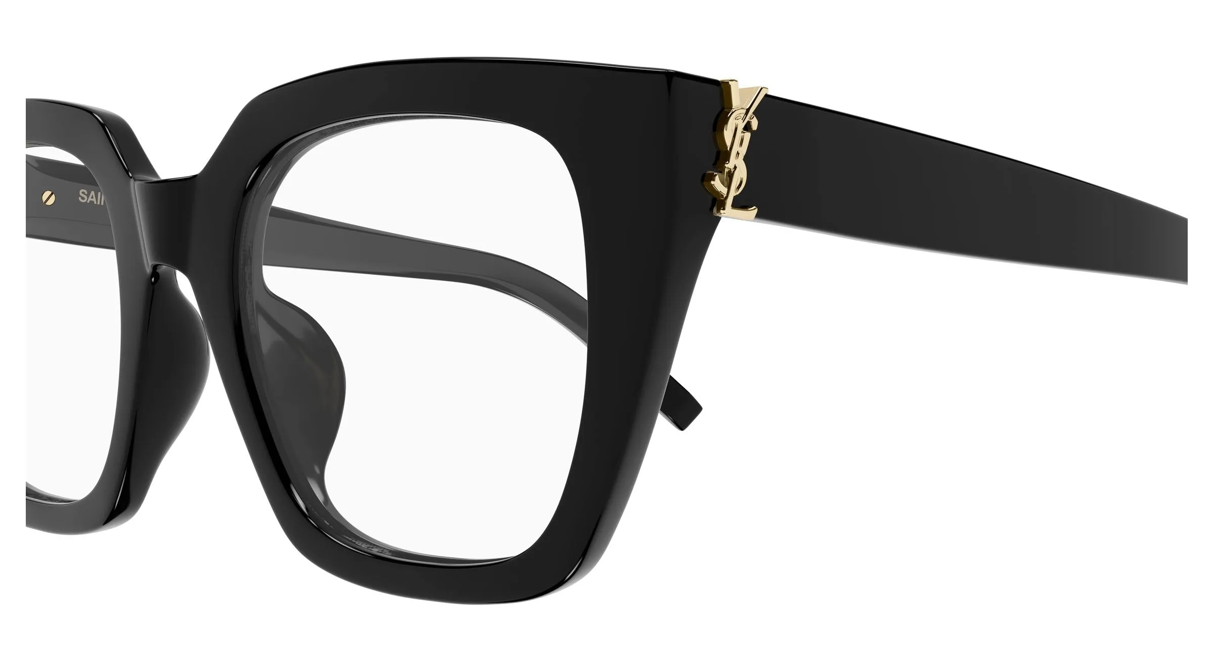 SAINT LAURENT SL M143 OPT 001 Montature da vista Acetato Nero Trasparente Cat Eye ["Antiriflesso"] - immagine 3