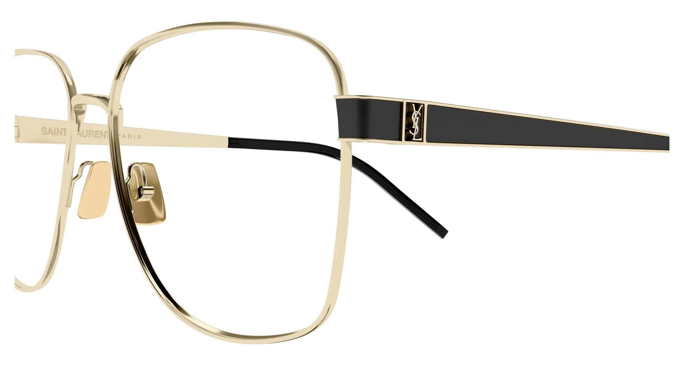 SAINT LAURENT SL M134 003 Montature da vista Metallo Oro Trasparente Rotonda ["Antiriflesso"] - immagine 3