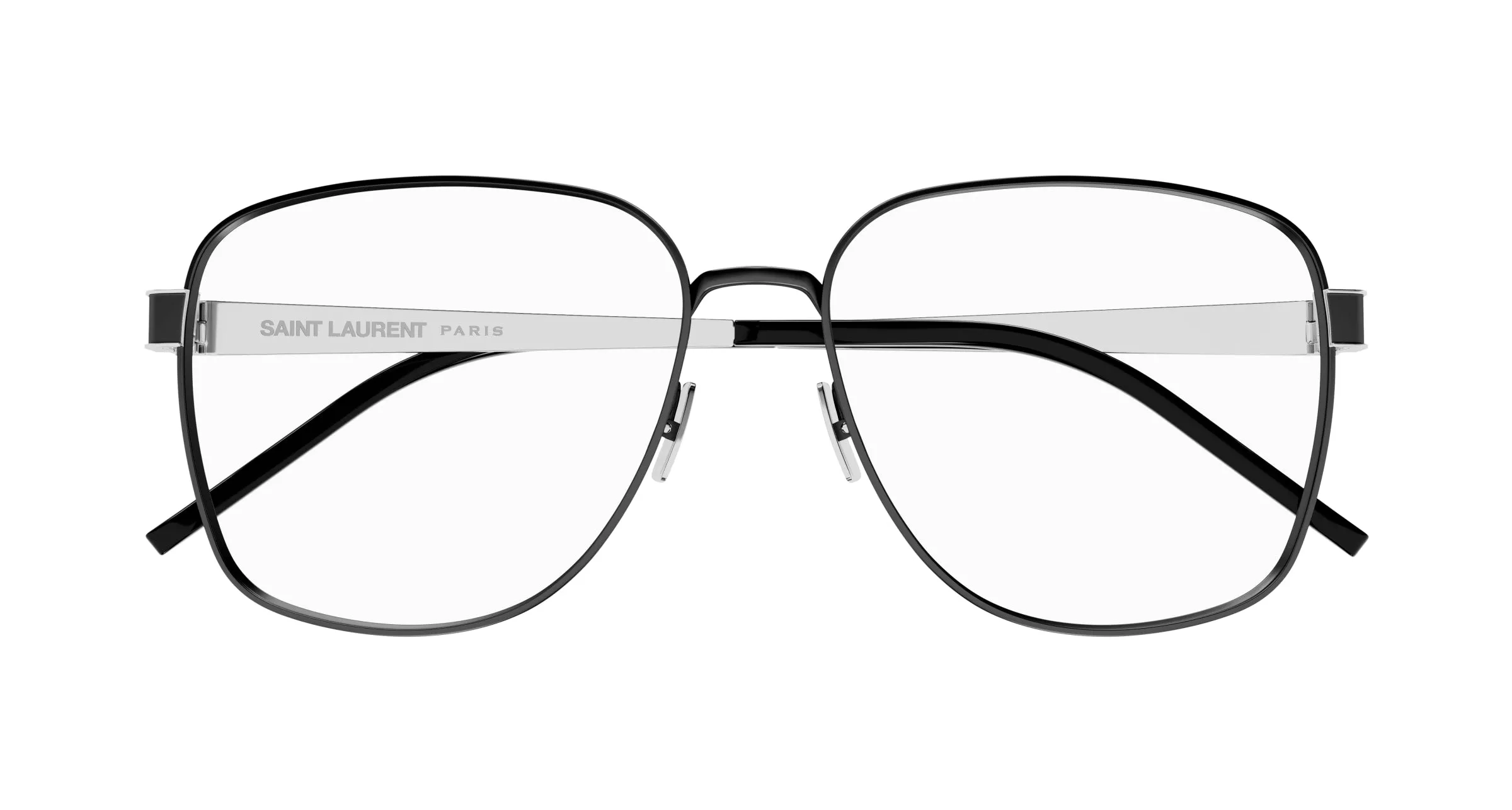 SAINT LAURENT SL M134 001 Montature da vista Metallo Nero Trasparente Rotonda ["Antiriflesso"] - immagine 2