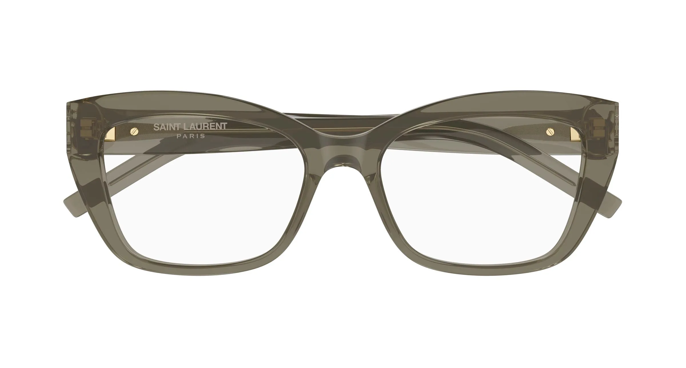 SAINT LAURENT SL M117 008 Montature da vista Acetato Marrone Trasparente Cat Eye ["Antiriflesso"] - immagine 2