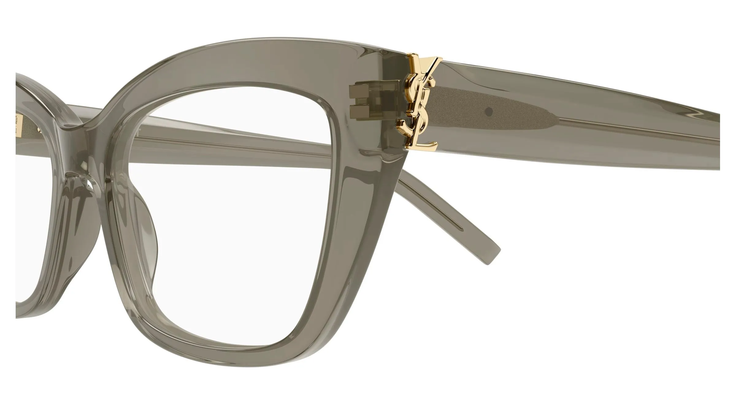 SAINT LAURENT SL M117 008 Montature da vista Acetato Marrone Trasparente Cat Eye ["Antiriflesso"] - immagine 3