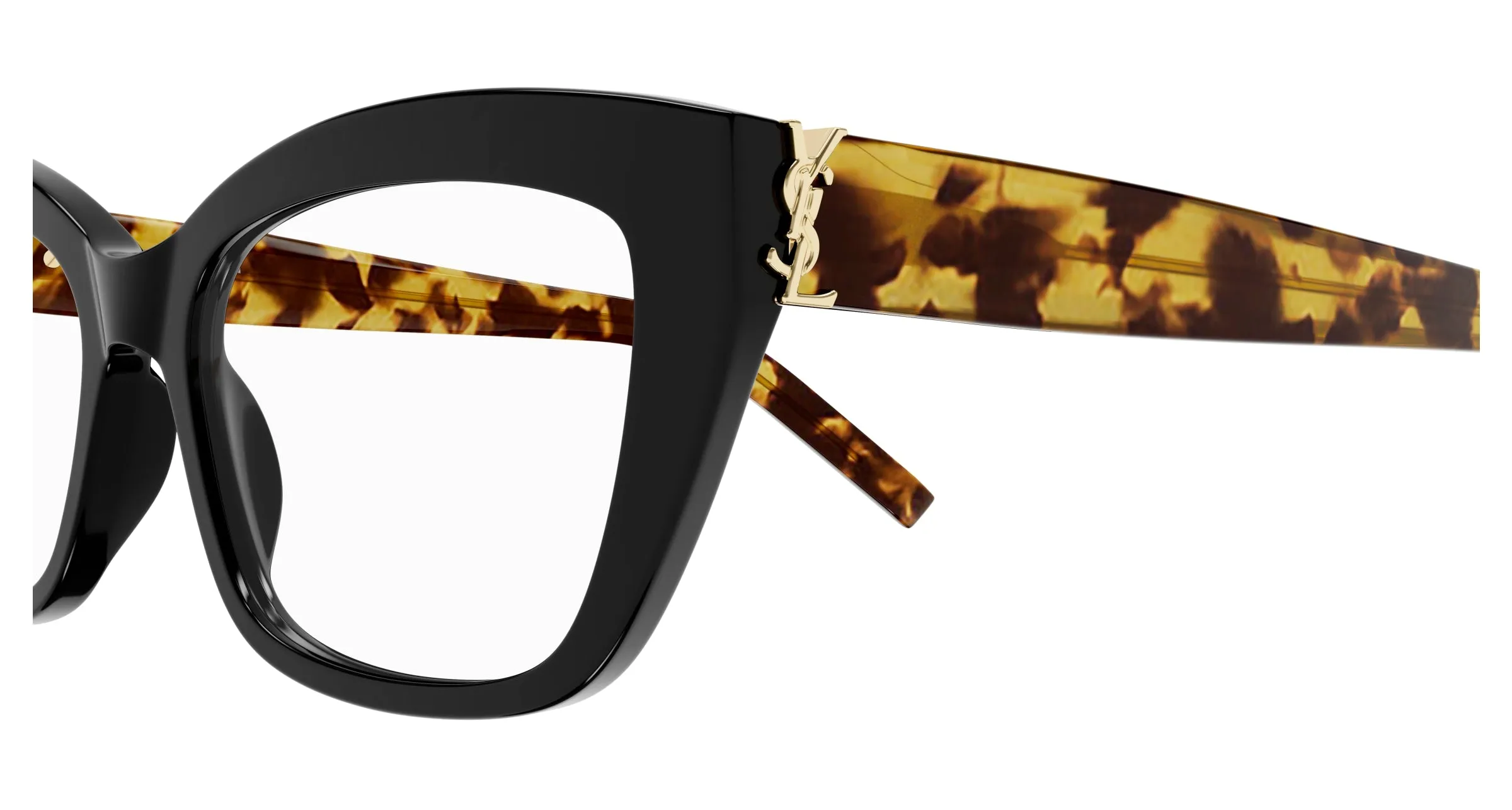 SAINT LAURENT SL M117 007 Montature da vista Acetato Nero Trasparente Cat Eye ["Antiriflesso"] - immagine 3