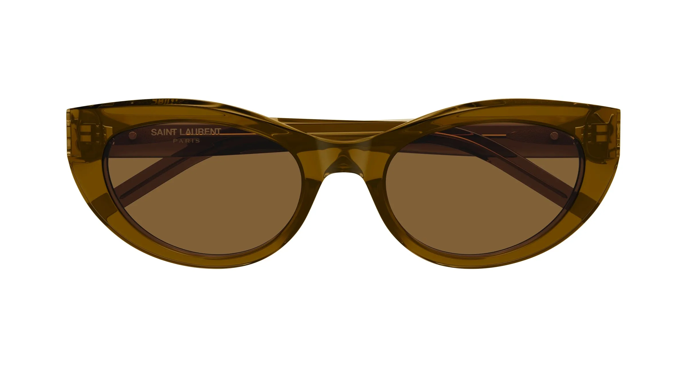 SAINT LAURENT SL M115 006 Occhiali da sole Acetato Marrone Marrone Cat Eye - immagine 2