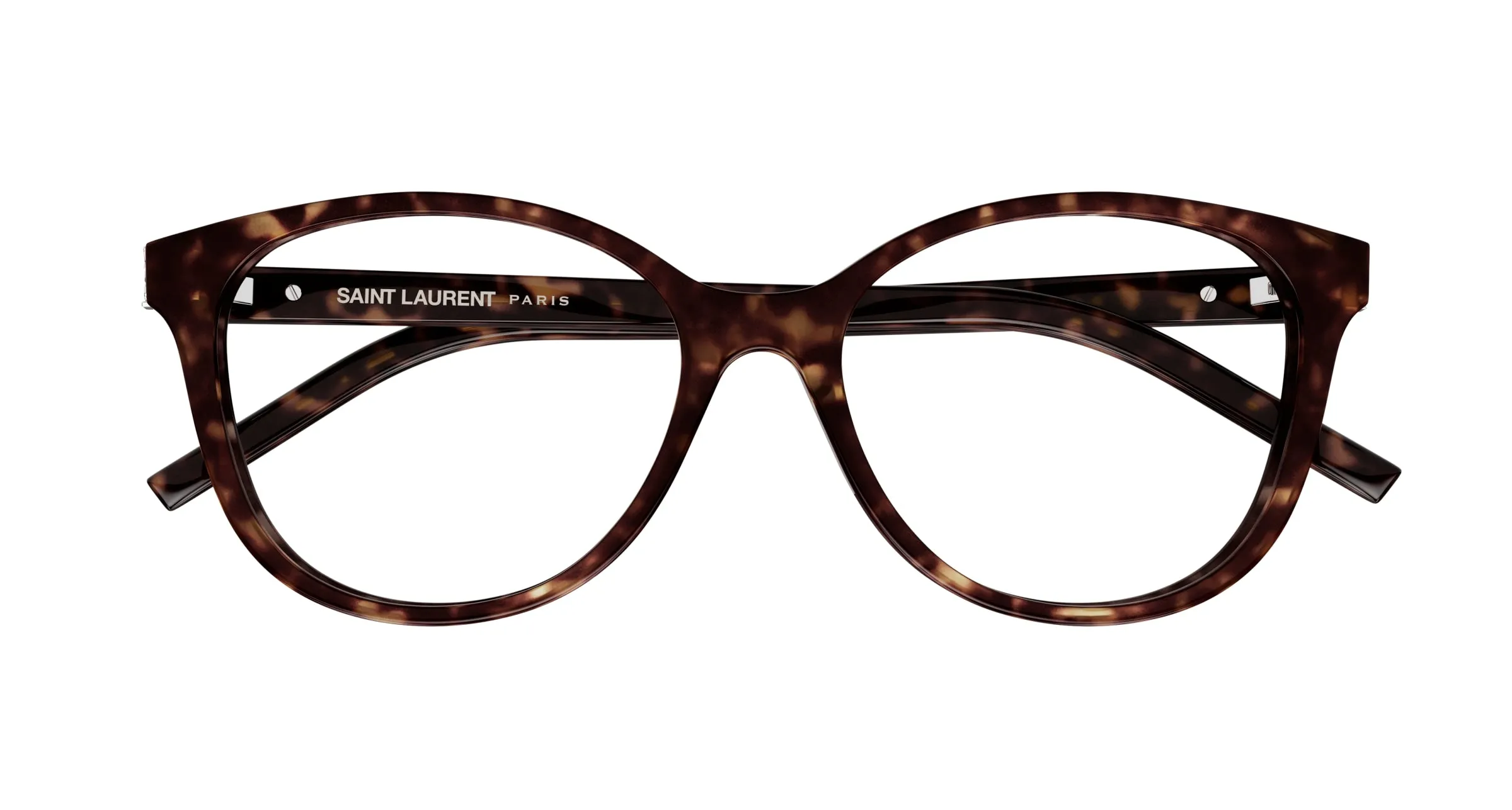 SAINT LAURENT SL M112 005 Montature da vista Acetato Havana Trasparente Rotonda ["Antiriflesso"] - immagine 2