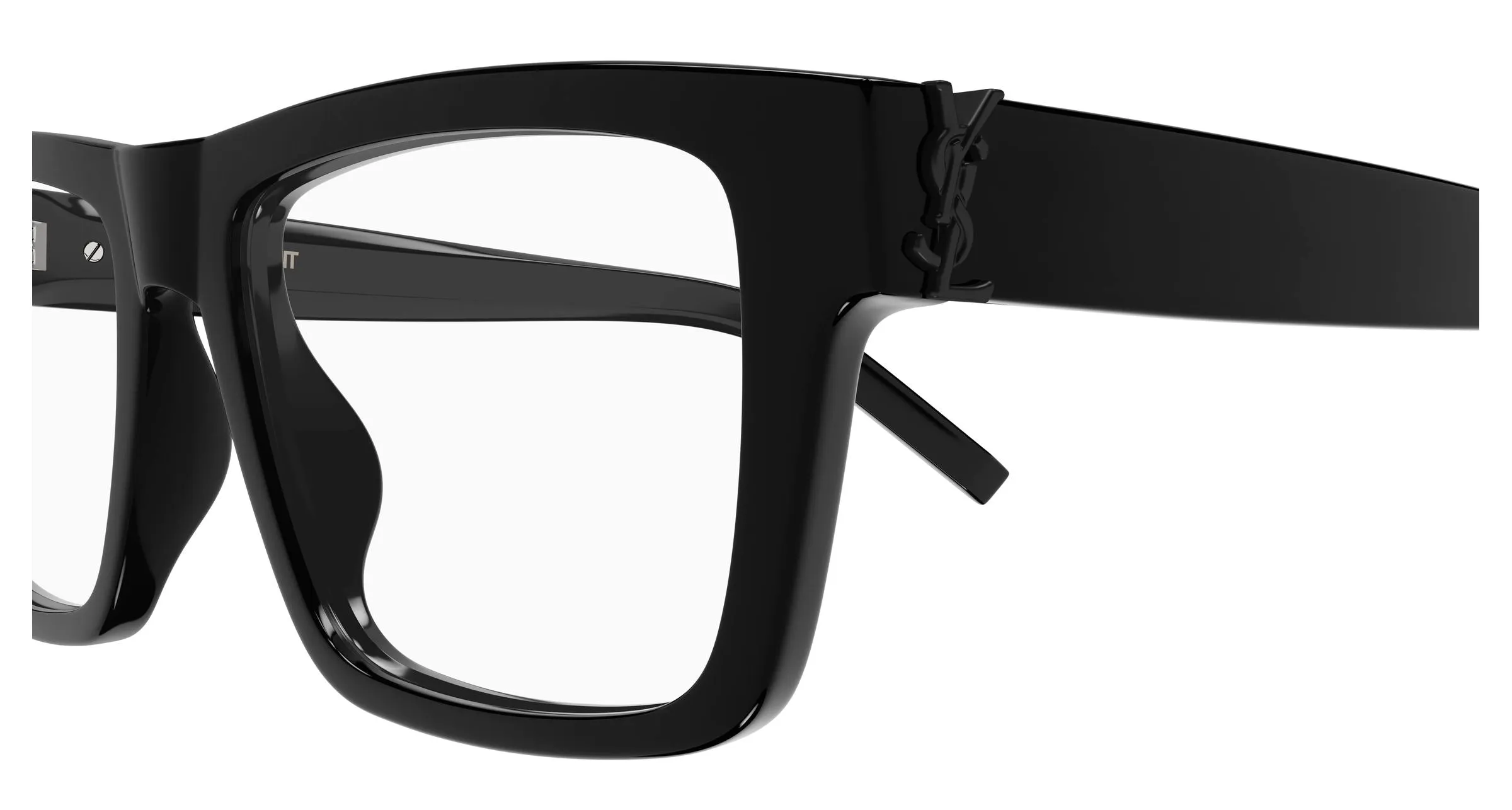 SAINT LAURENT SL M10_B 005 Montature da vista Acetato Nero Trasparente Squadrata ["Antiriflesso"] - immagine 3