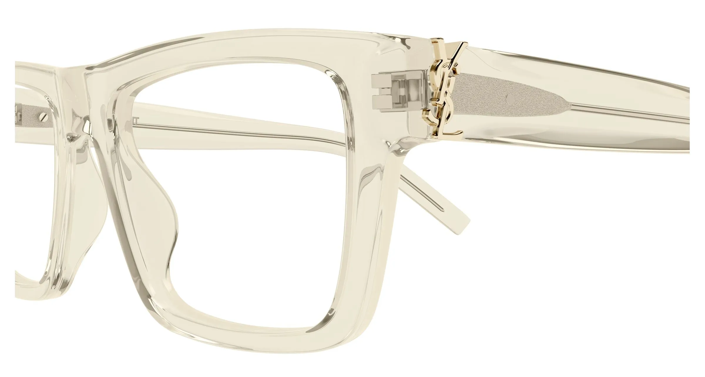 SAINT LAURENT SL M10_B 004 Montature da vista Acetato Giallo Trasparente Squadrata ["Antiriflesso"] - immagine 3