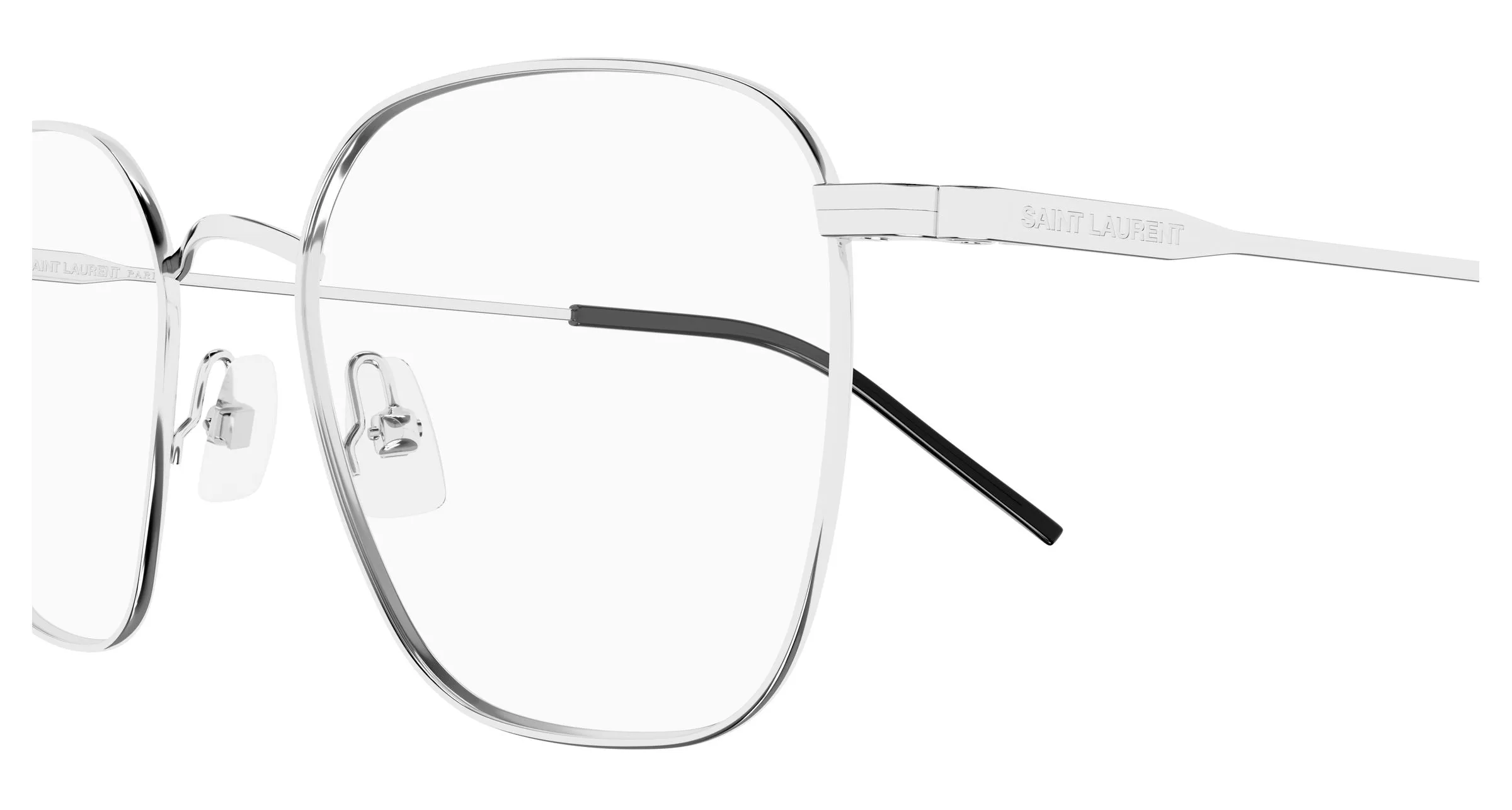 SAINT LAURENT SL 852 005 Montature da vista Metallo Argento Trasparente Rotonda - immagine 3