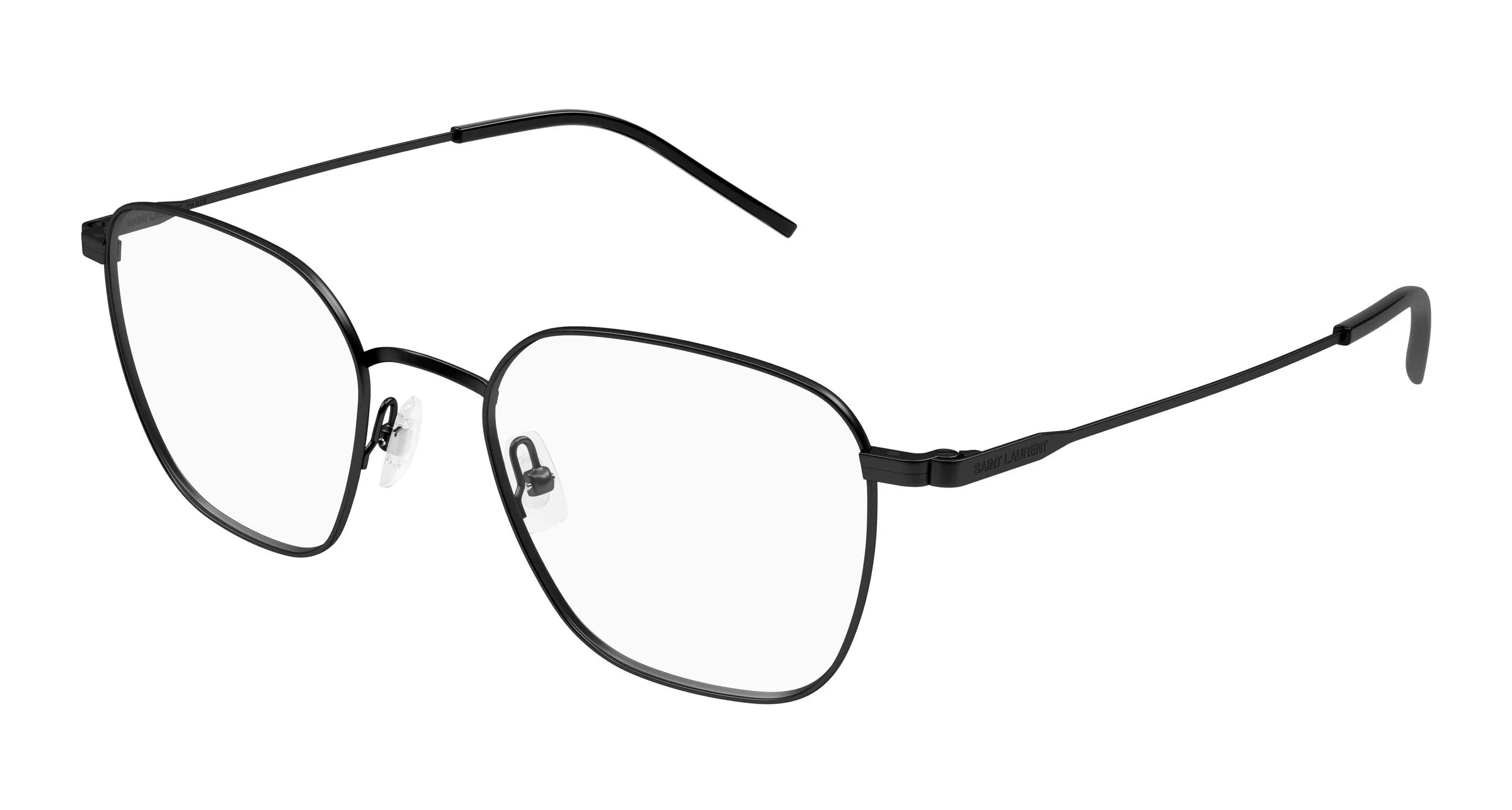 SAINT LAURENT SL 852 004 Montature da vista Metallo Nero Trasparente Rotonda - immagine 1
