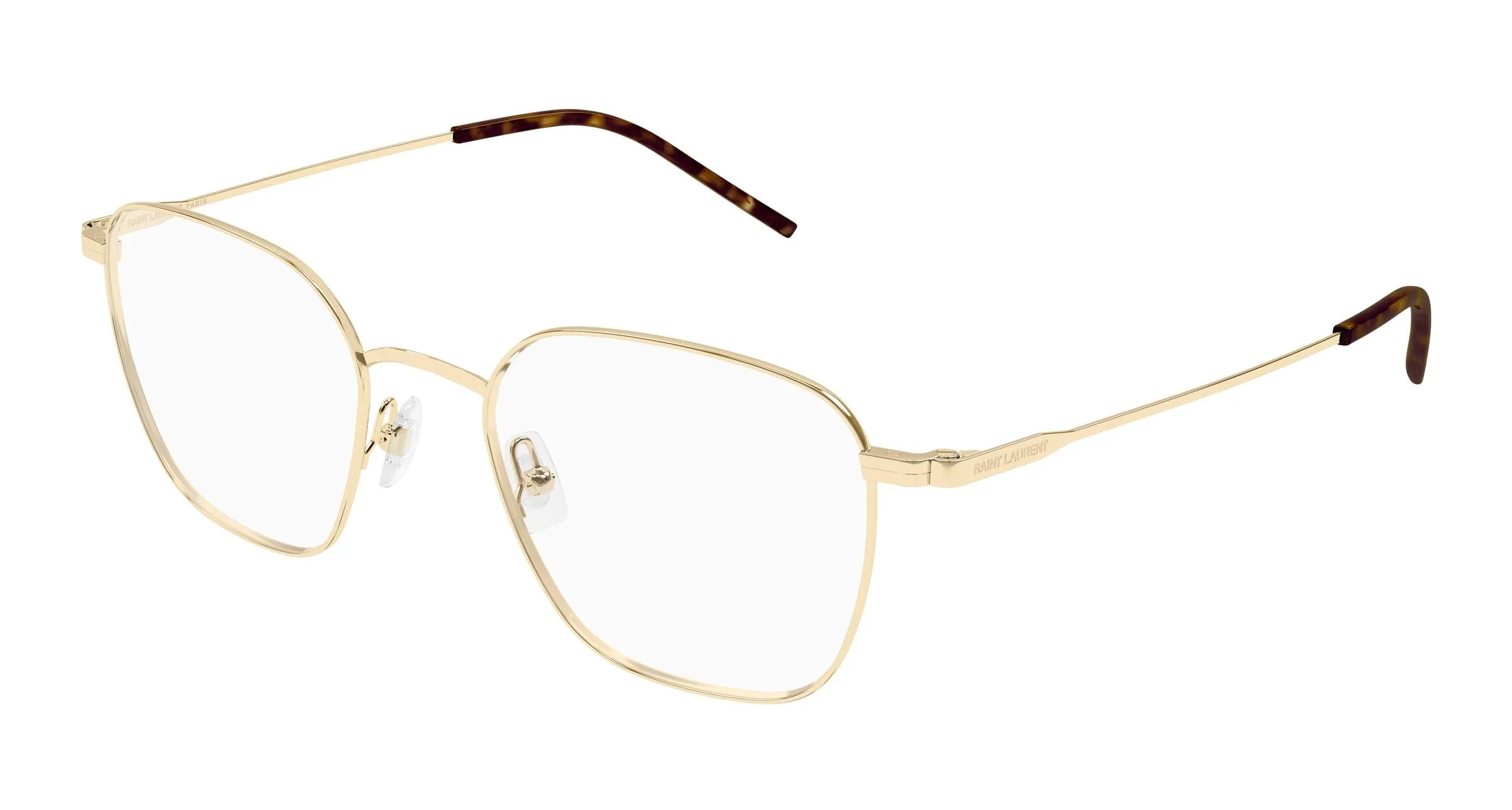 SAINT LAURENT SL 852 003 Montature da vista Metallo Oro Trasparente Rotonda - immagine 1