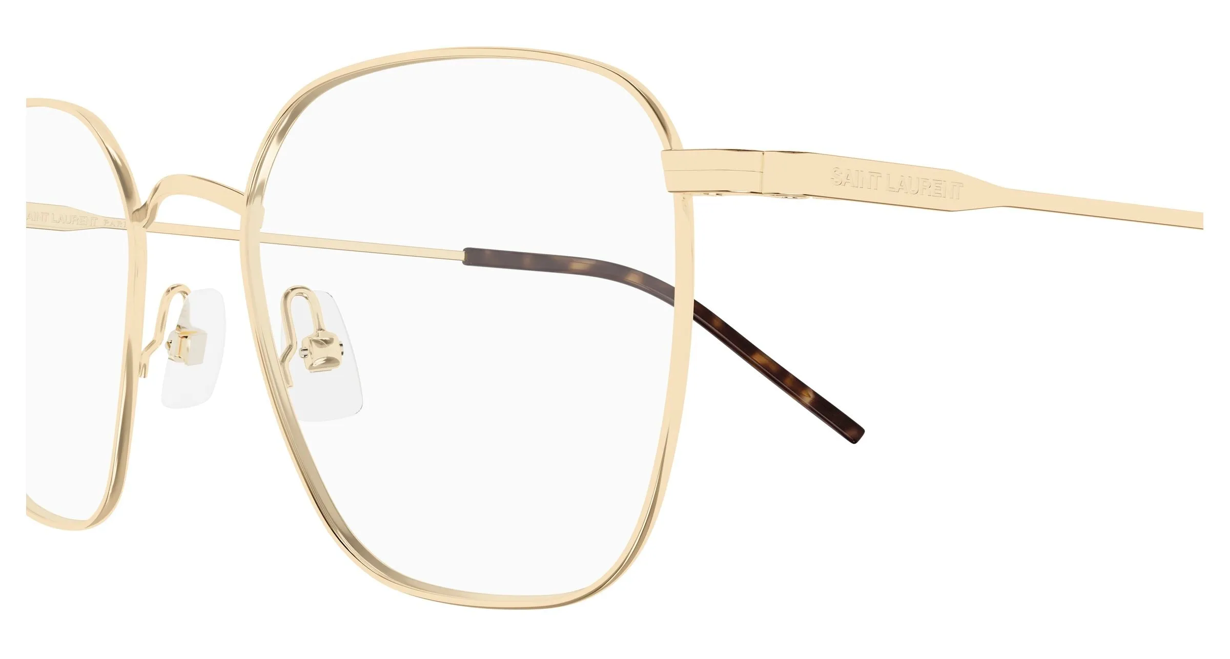 SAINT LAURENT SL 852 003 Montature da vista Metallo Oro Trasparente Rotonda - immagine 3