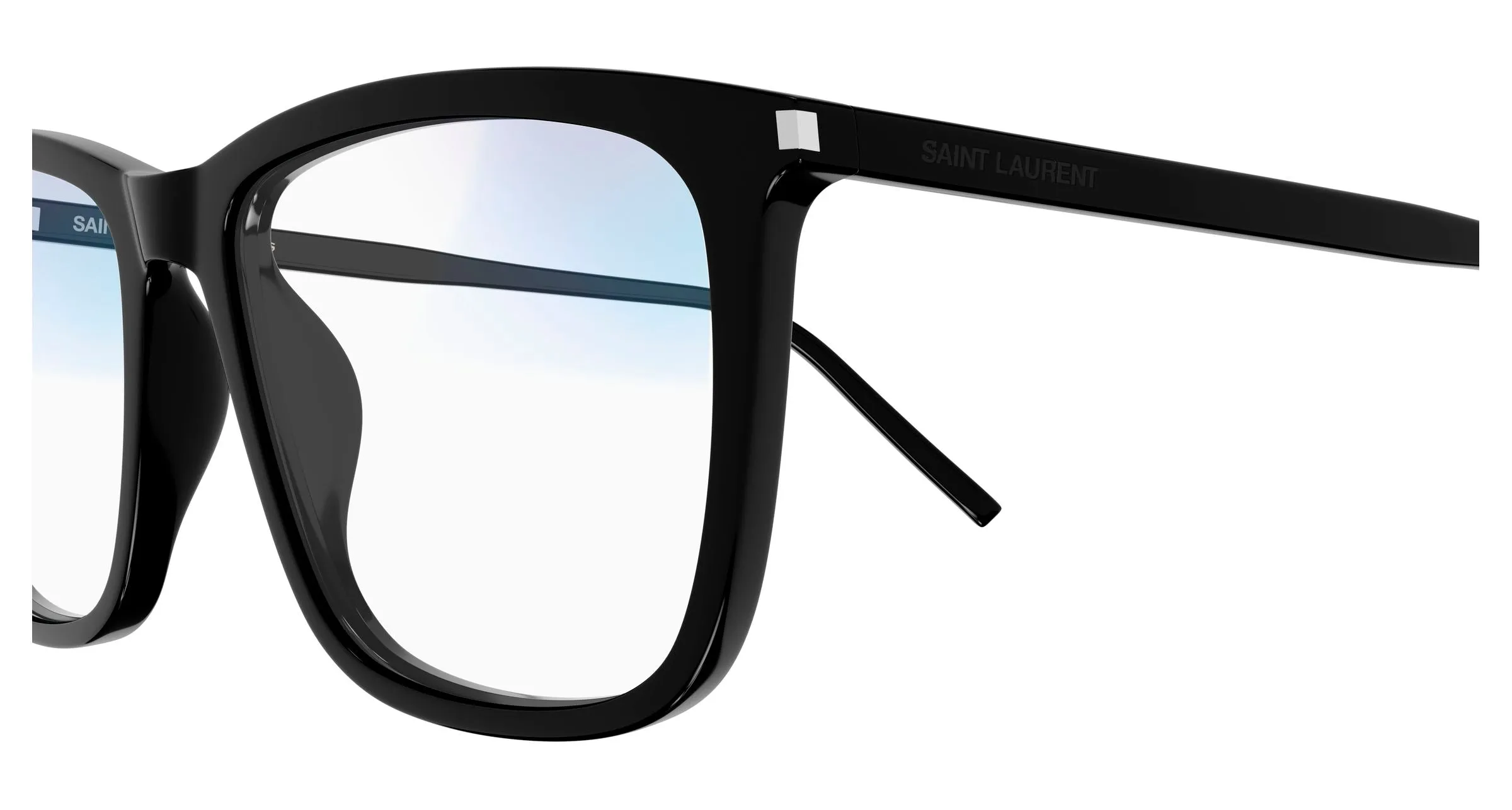 SAINT LAURENT SL 851 006 Occhiali da sole Acetato Nero Trasparente Squadrata Fotocromatico - immagine 3