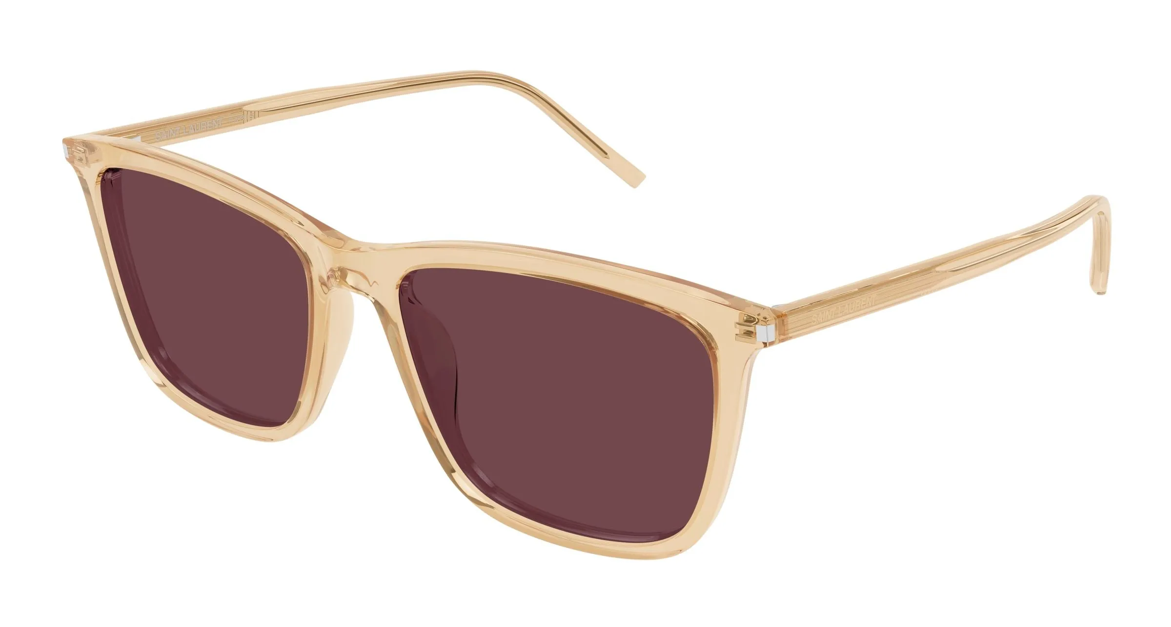 SAINT LAURENT SL 851 005 Occhiali da sole Acetato Giallo Viola Squadrata - immagine 1