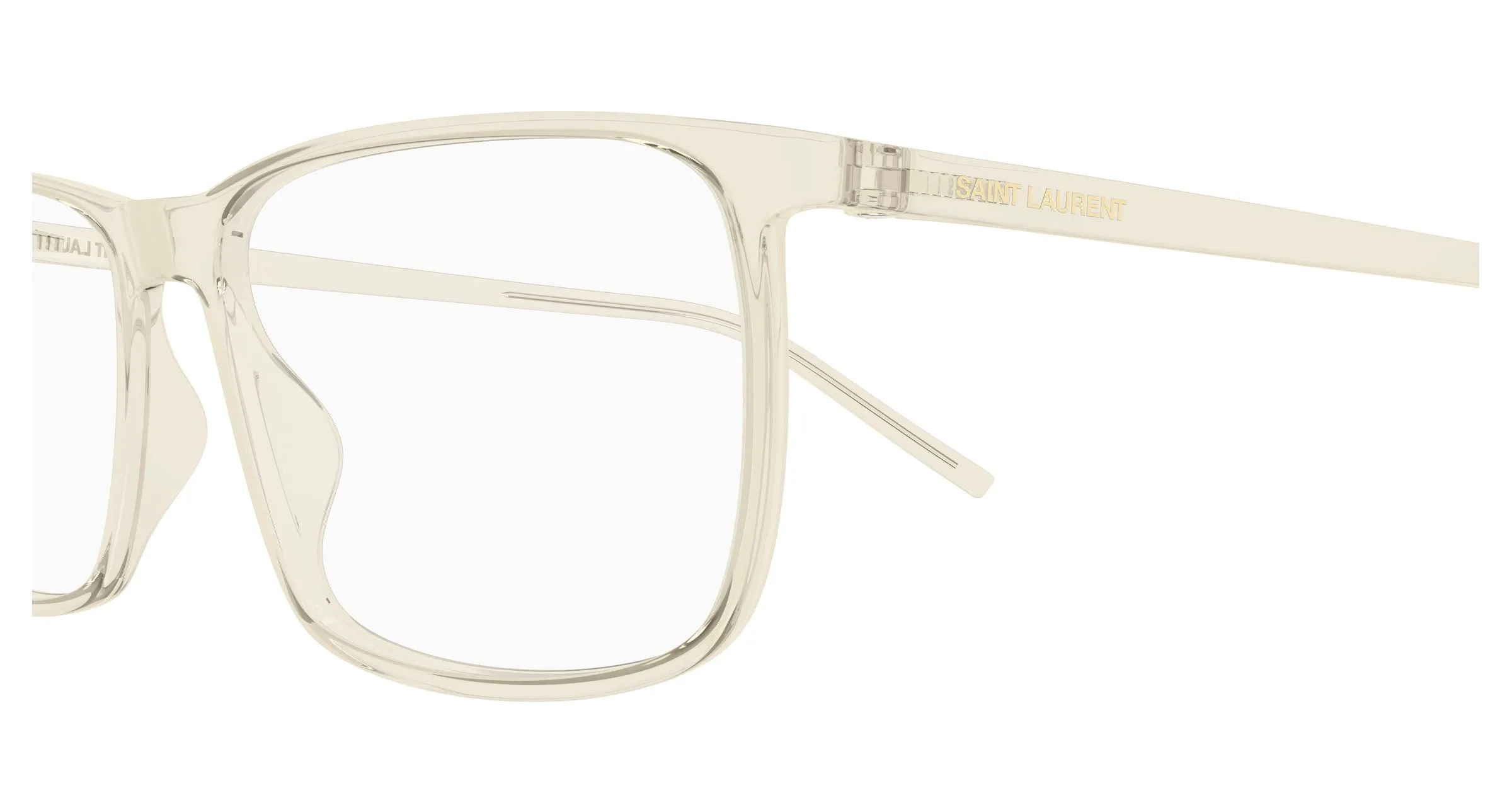 SAINT LAURENT SL 846 004 Montature da vista Bio-iniettato Giallo Trasparente Squadrata - immagine 3