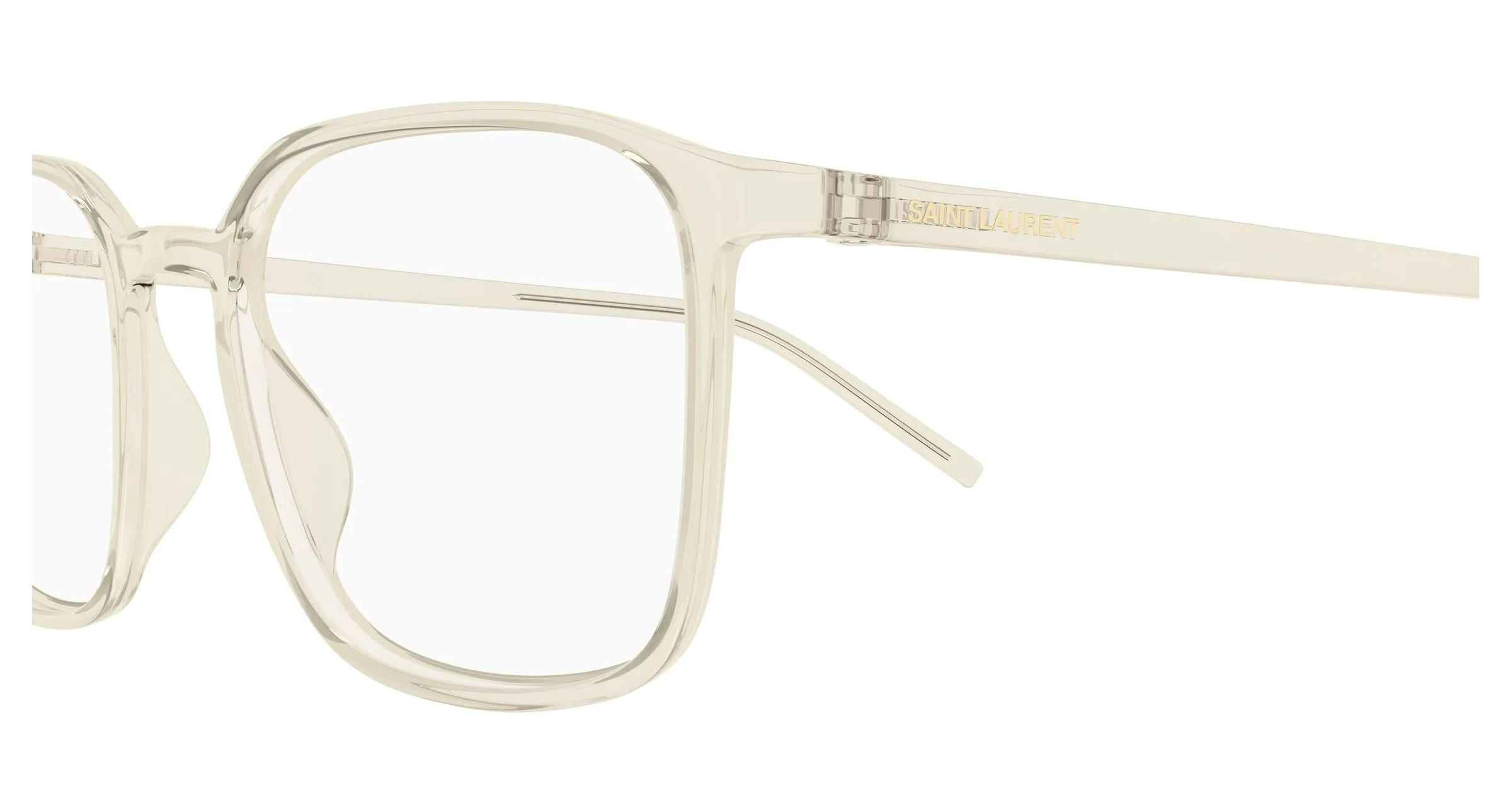 SAINT LAURENT SL 845 004 Montature da vista Bio-iniettato Giallo Trasparente Squadrata - immagine 3