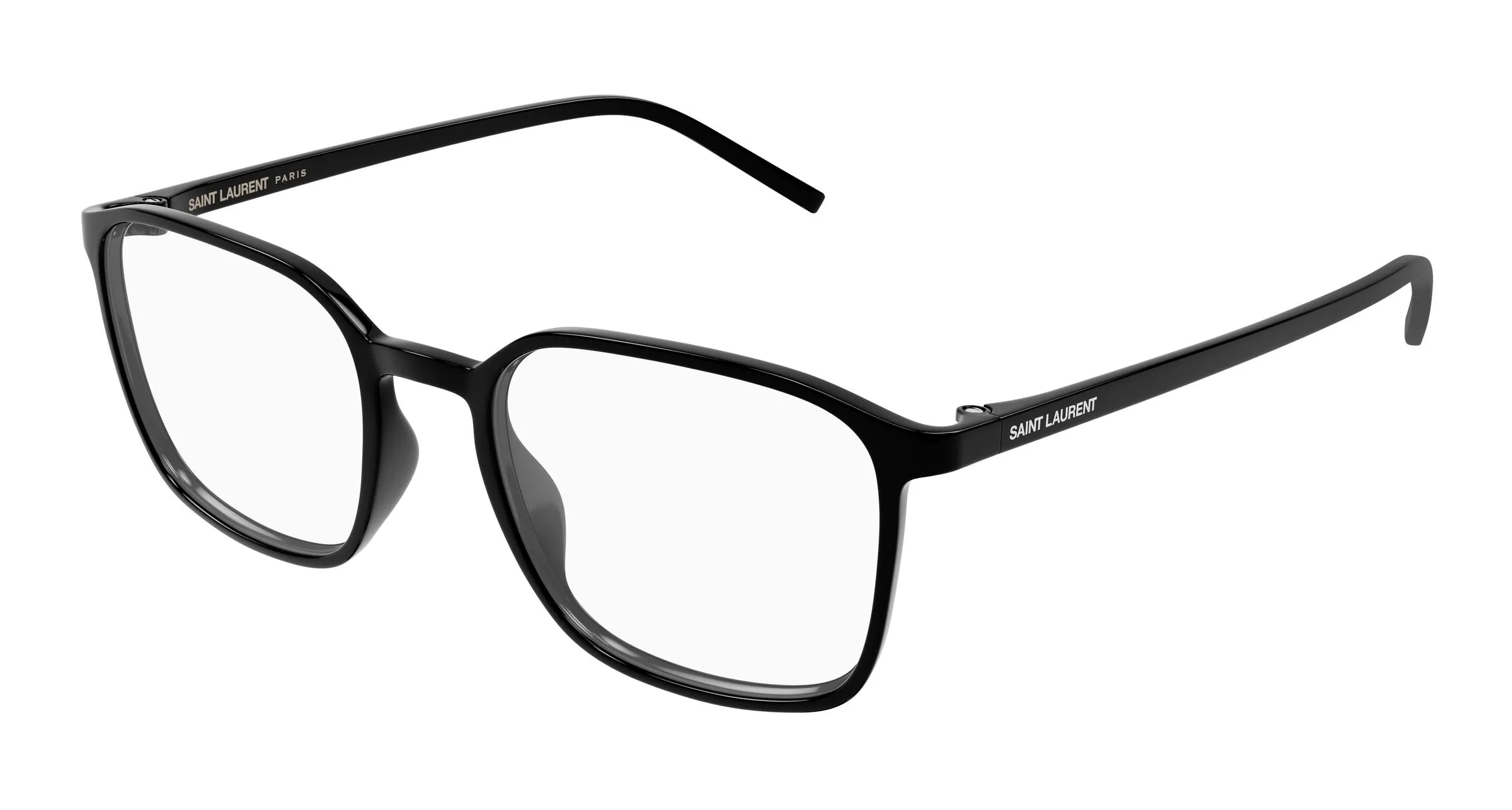 SAINT LAURENT SL 845 001 Montature da vista Bio-iniettato Nero Trasparente Squadrata - immagine 1