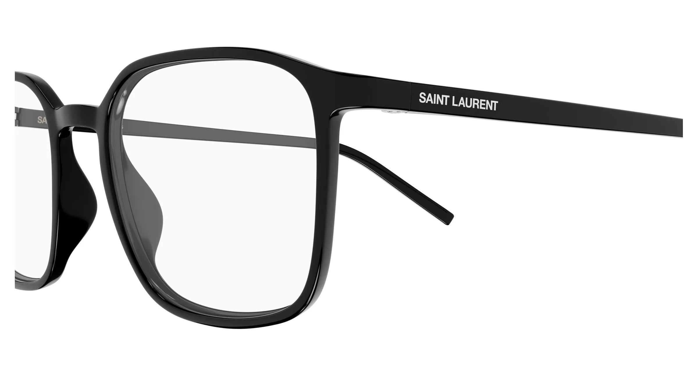 SAINT LAURENT SL 845 001 Montature da vista Bio-iniettato Nero Trasparente Squadrata - immagine 3