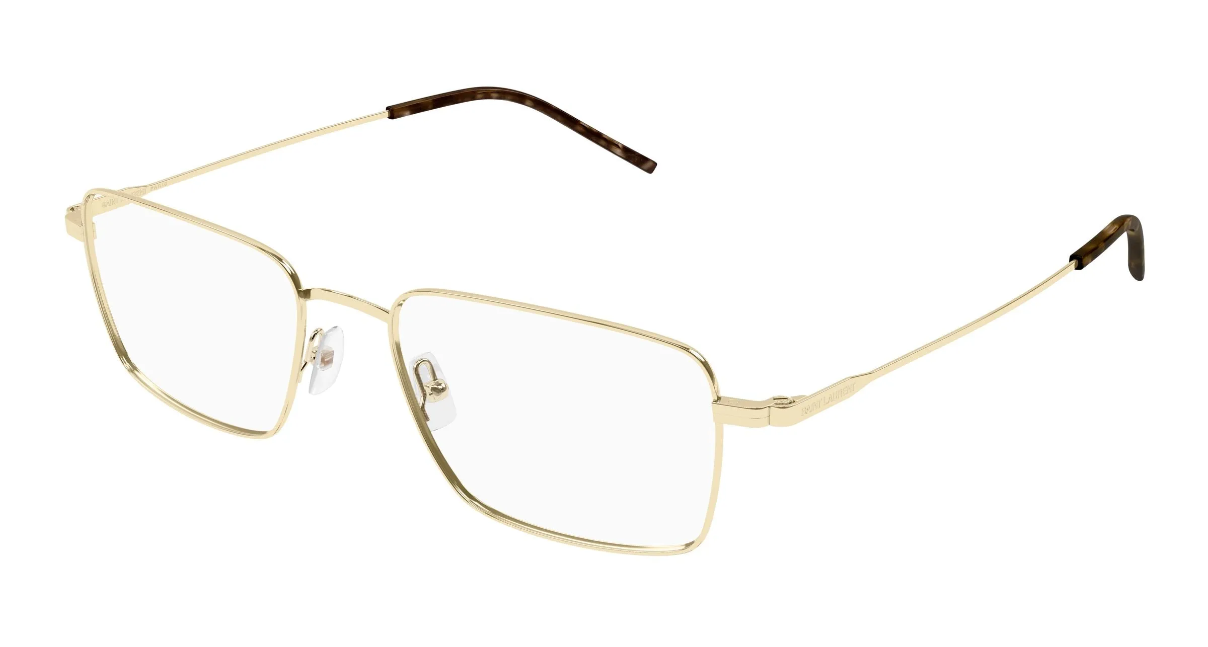 SAINT LAURENT SL 844 003 Montature da vista Metallo Oro Trasparente Squadrata - immagine 1