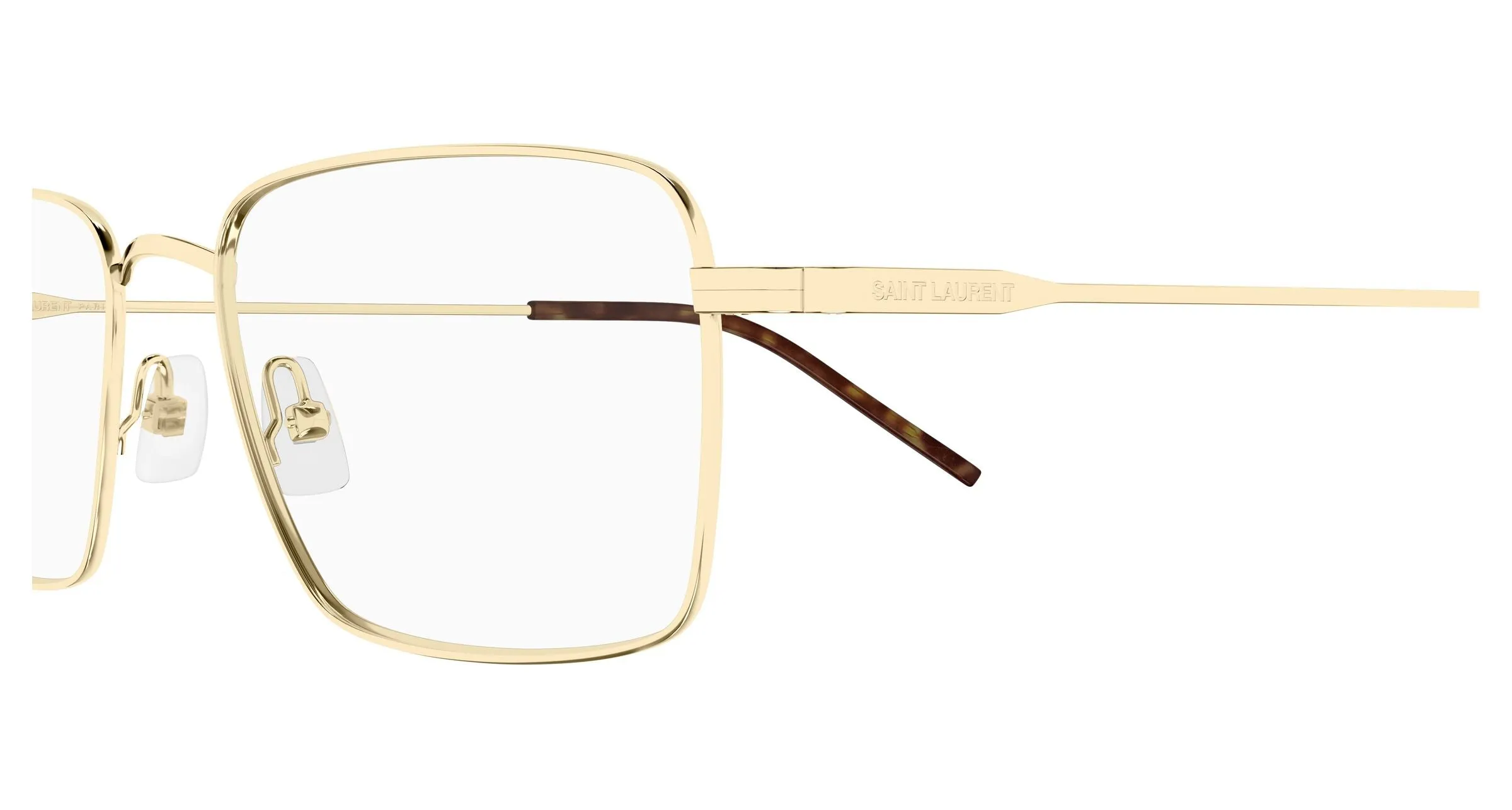 SAINT LAURENT SL 844 003 Montature da vista Metallo Oro Trasparente Squadrata - immagine 3