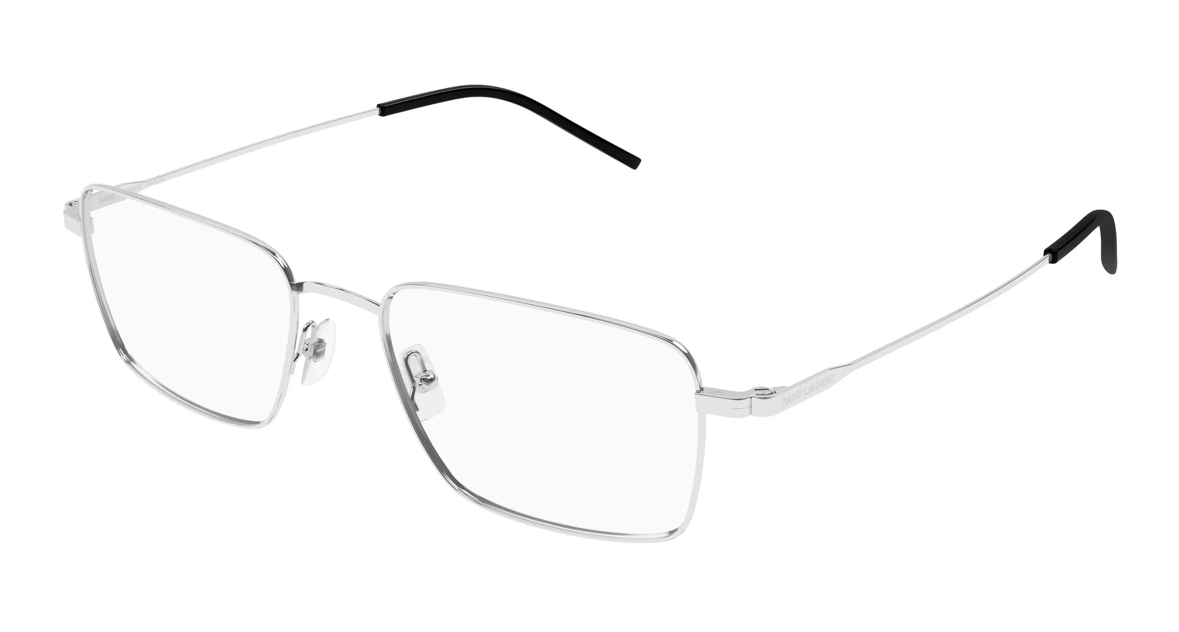 SAINT LAURENT SL 844 002 Montature da vista Metallo Argento Trasparente Squadrata - immagine 1