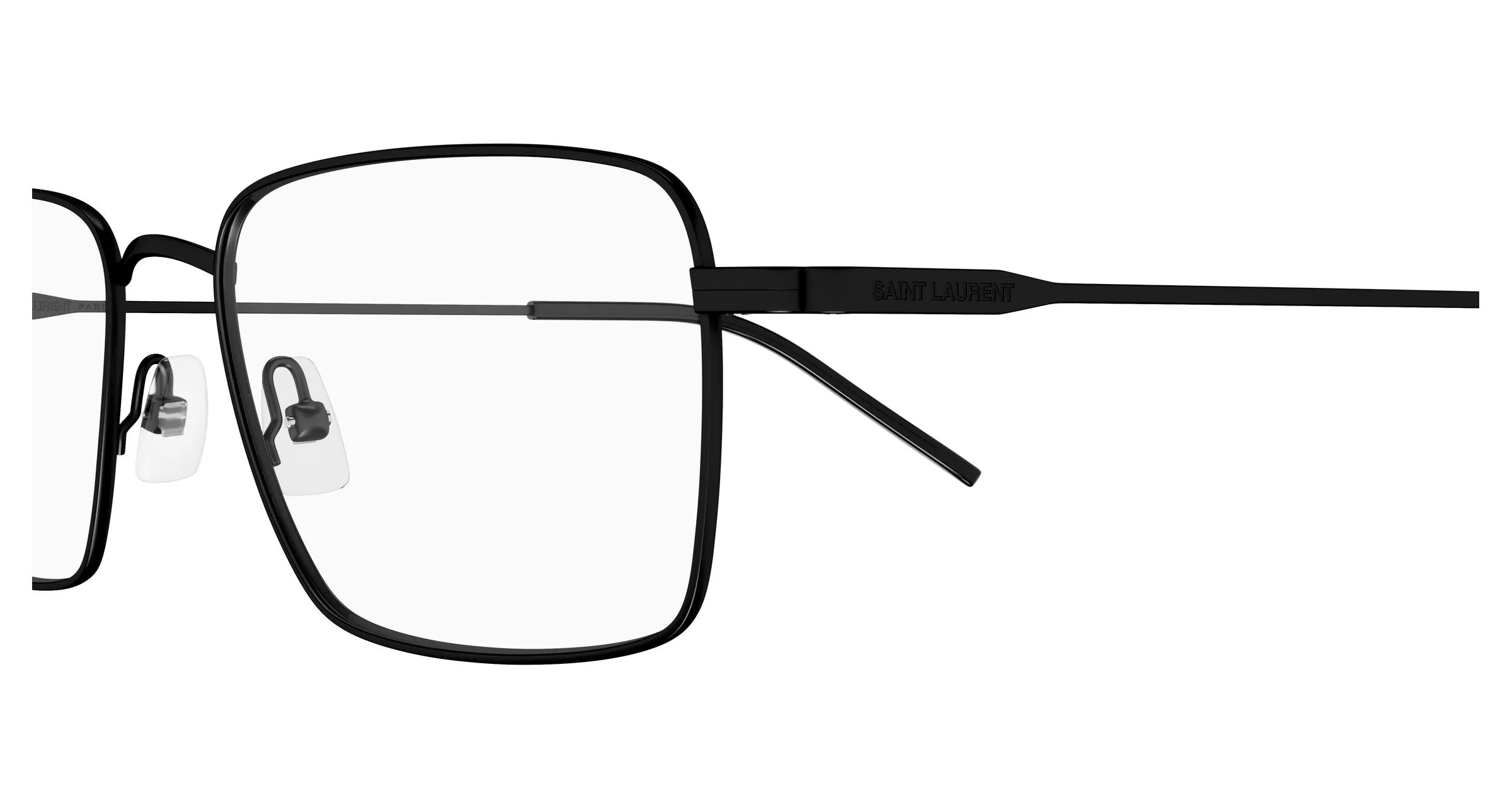 SAINT LAURENT SL 844 001 Montature da vista Metallo Nero Trasparente Squadrata - immagine 3