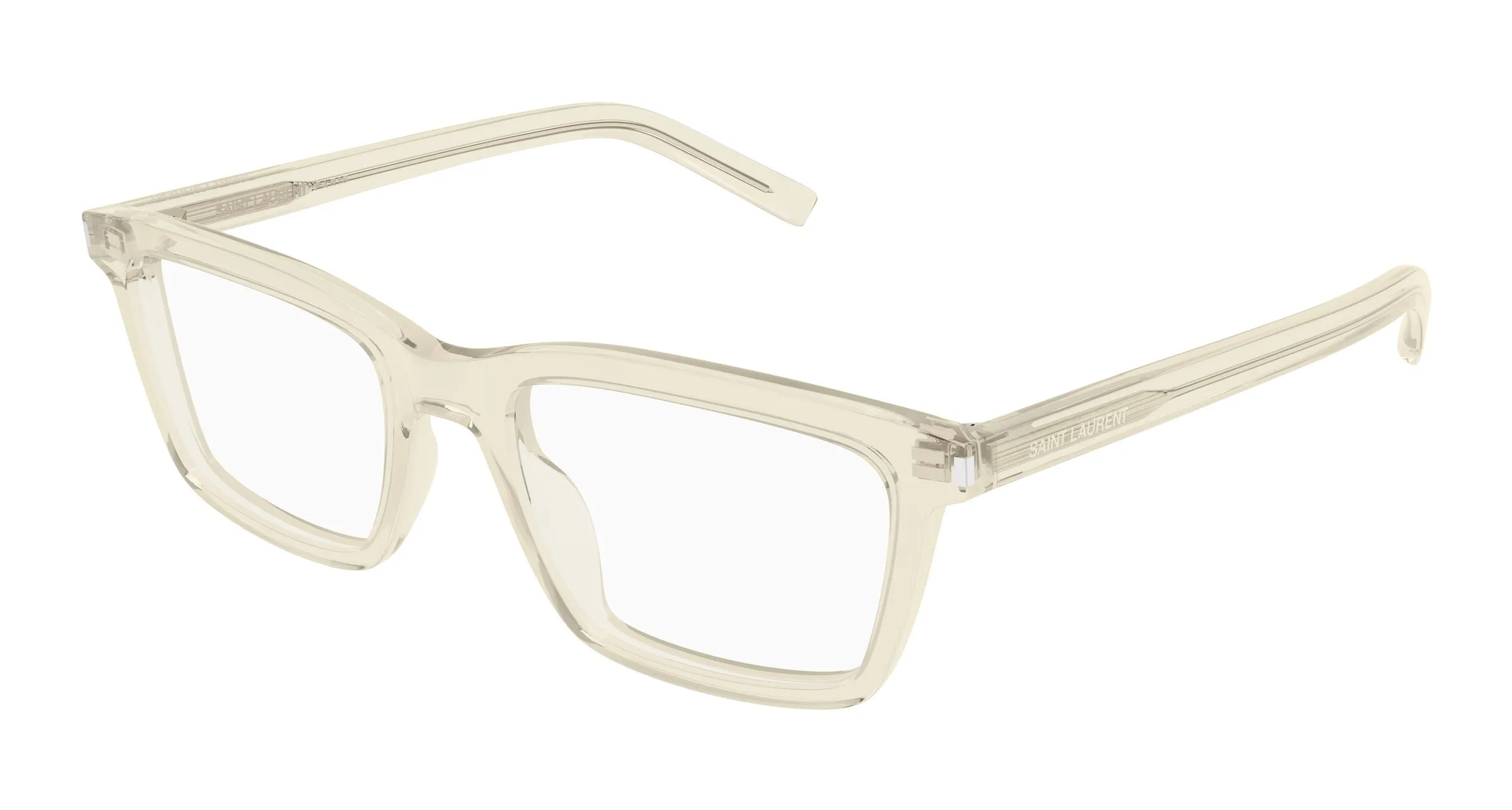 SAINT LAURENT SL 842 004 Montature da vista Acetato Giallo Trasparente Squadrata - immagine 1